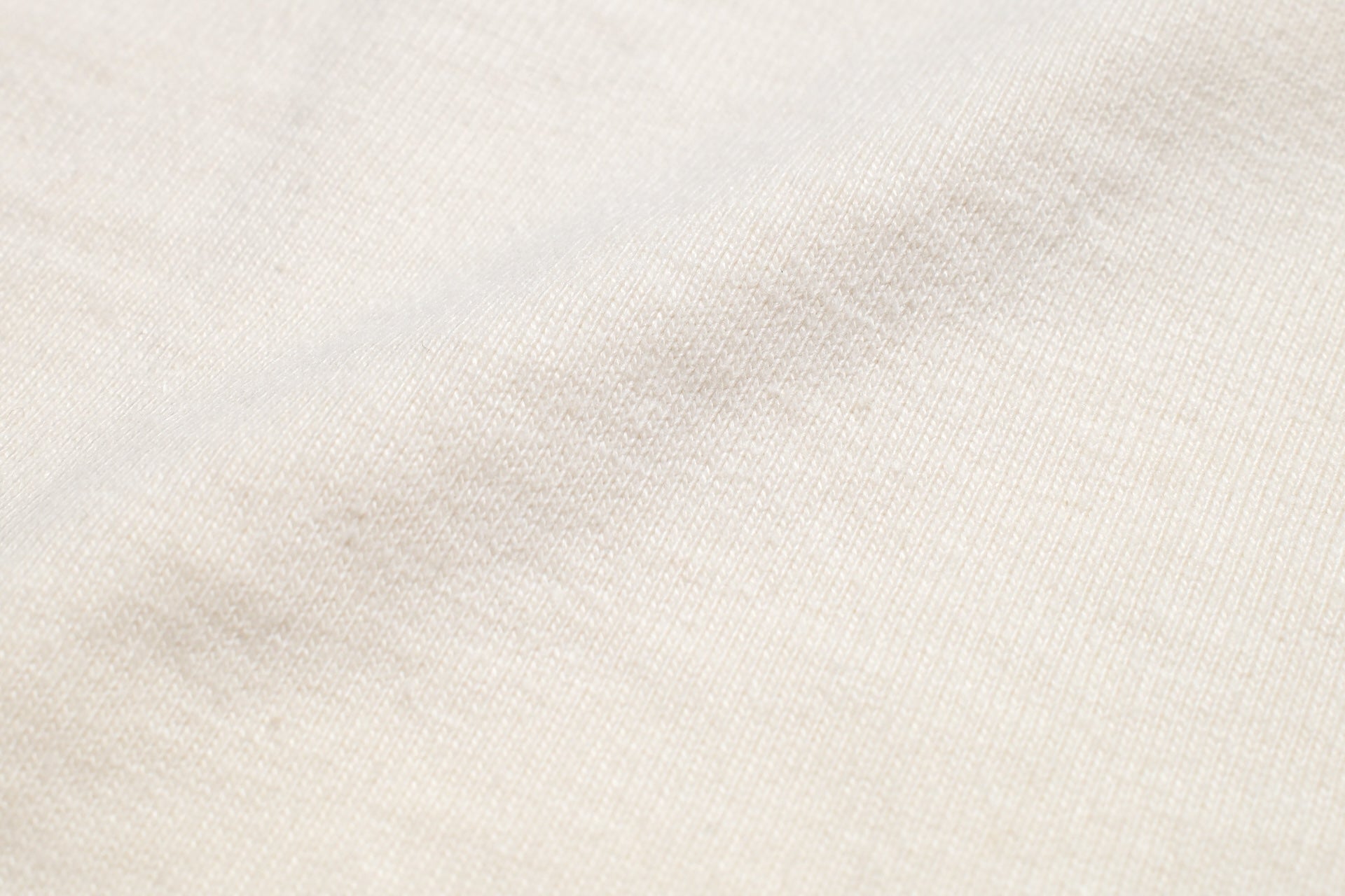 The Flat Head 24 Version 9oz Loopwheeled Plain Tee (Cream)