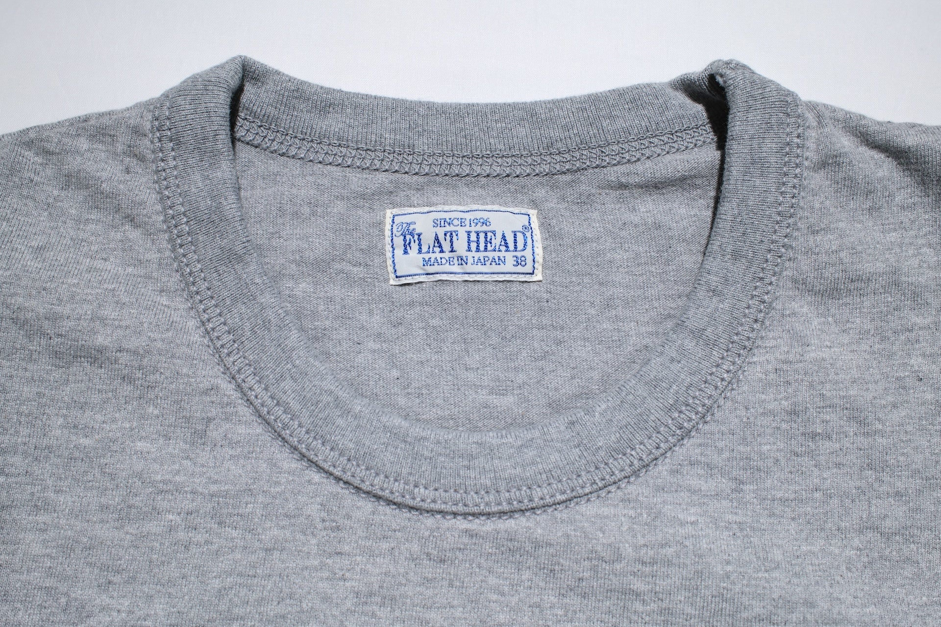 The Flat Head 24 Version 9oz Loopwheeled Plain Tee (Heather Grey)