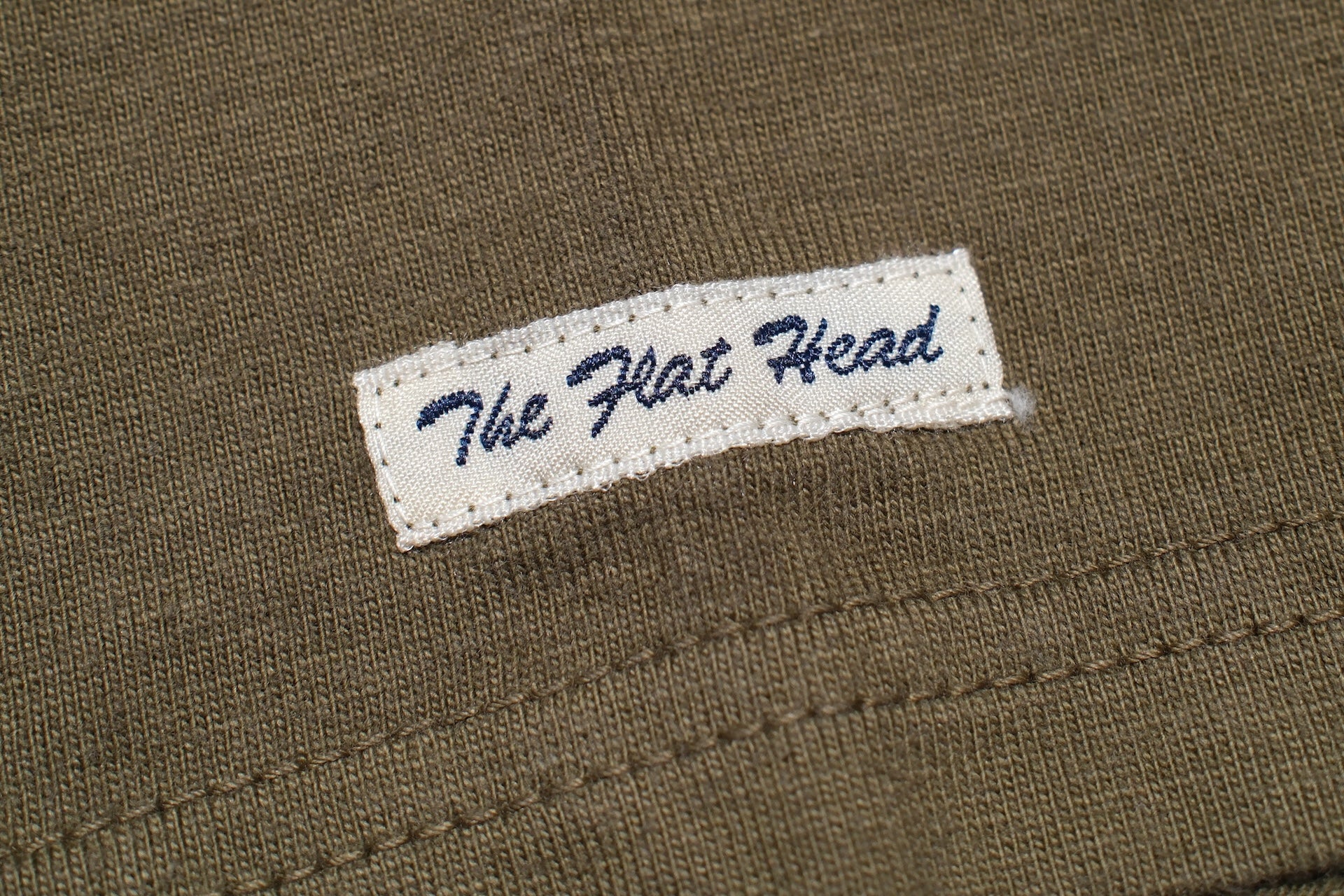 The Flat Head 24 Version 9oz Loopwheeled Plain Tee (Olive)