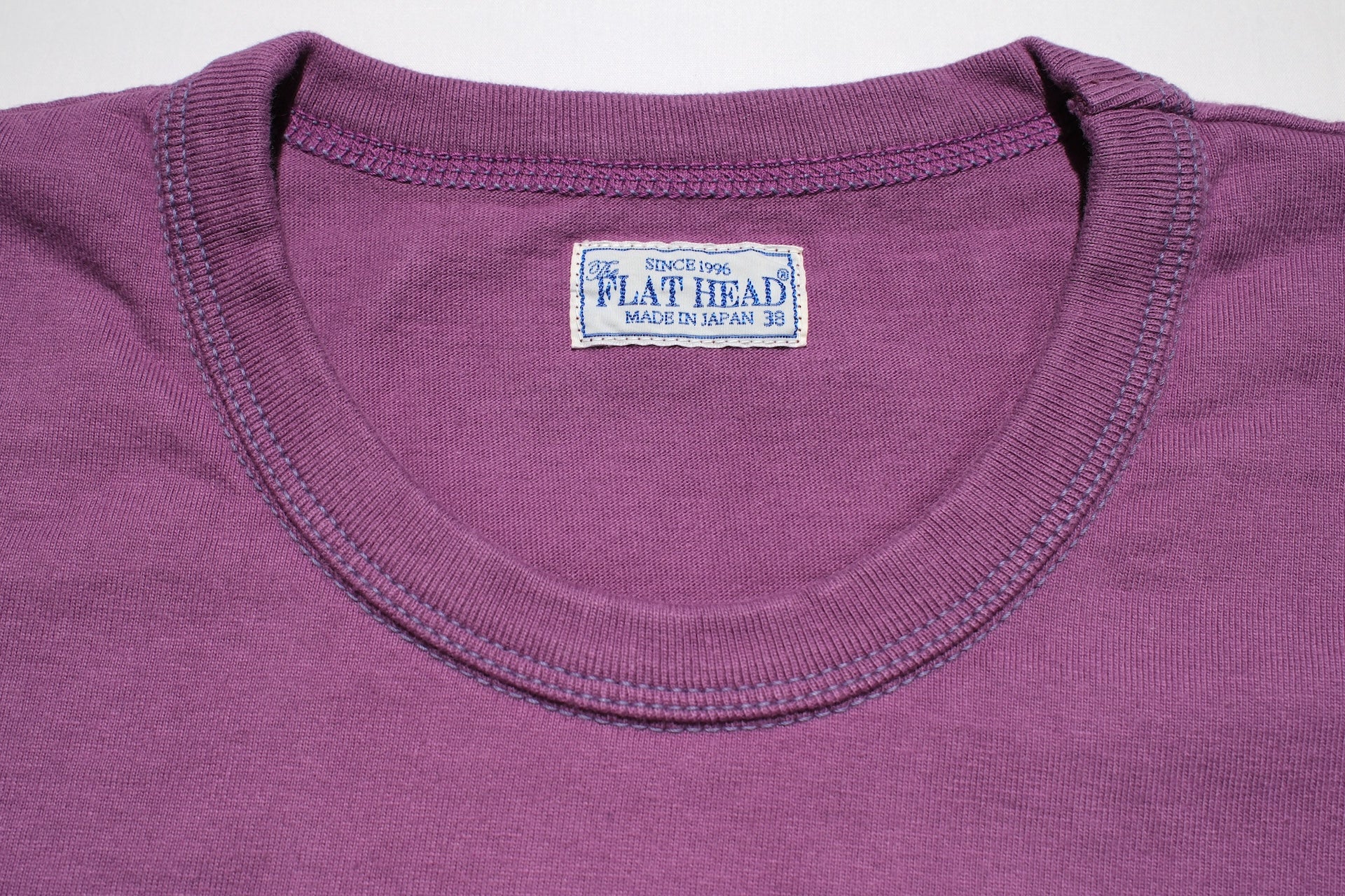 The Flat Head 24 Version 9oz Loopwheeled Plain Tee (Purple)