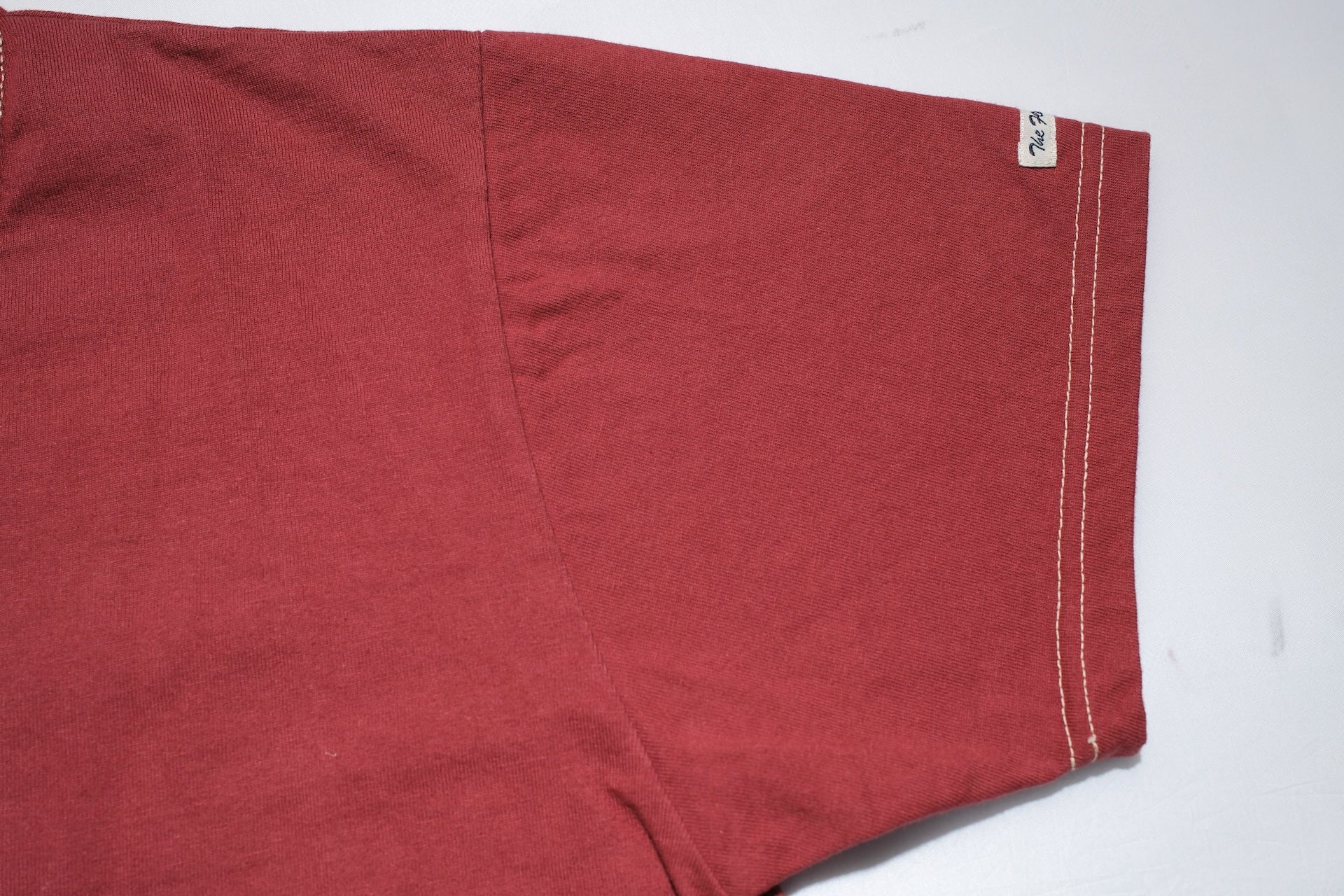 The Flat Head 24 Version 9oz Loopwheeled Plain Tee (Burgundy)