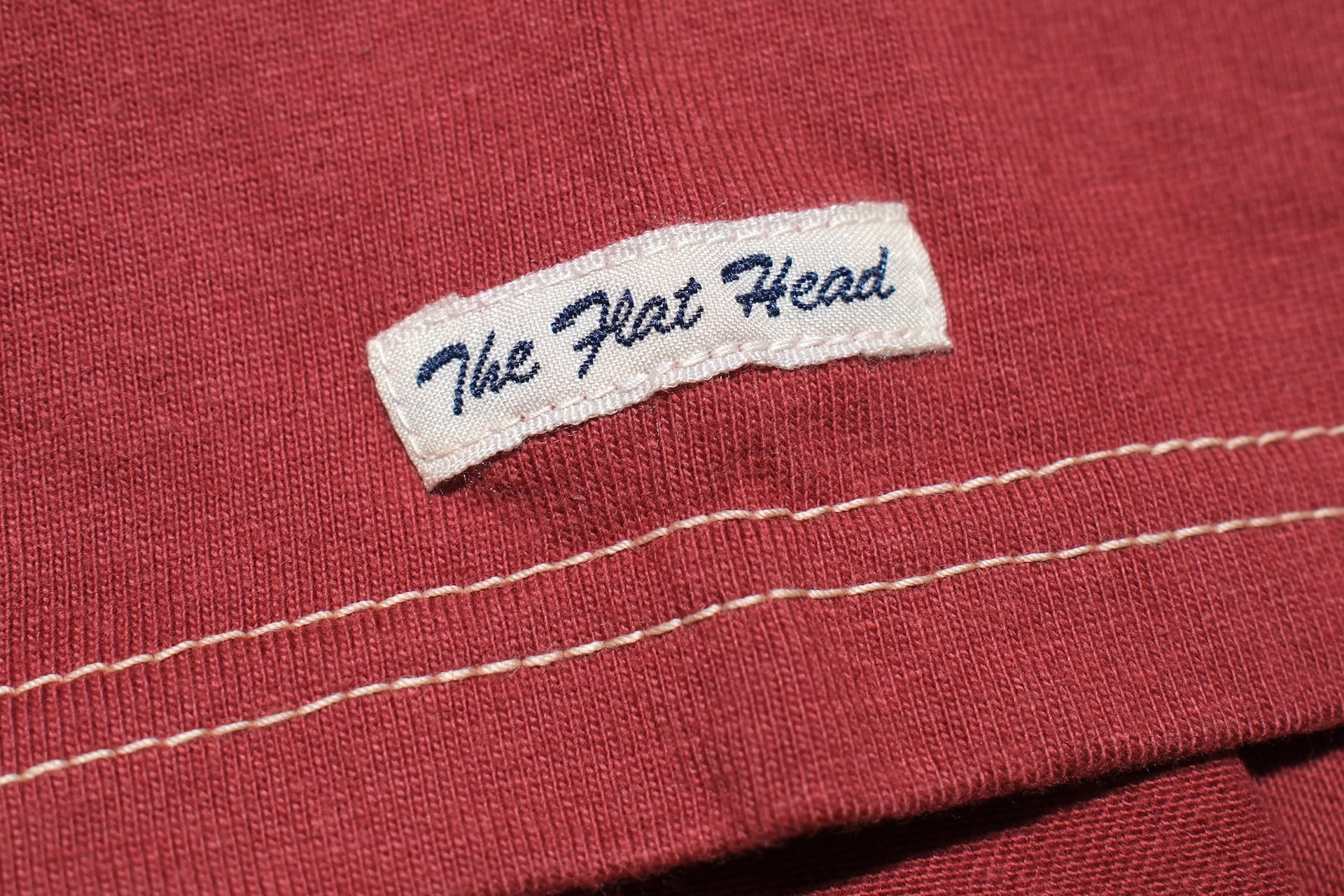 The Flat Head 24 Version 9oz Loopwheeled Plain Tee (Burgundy)