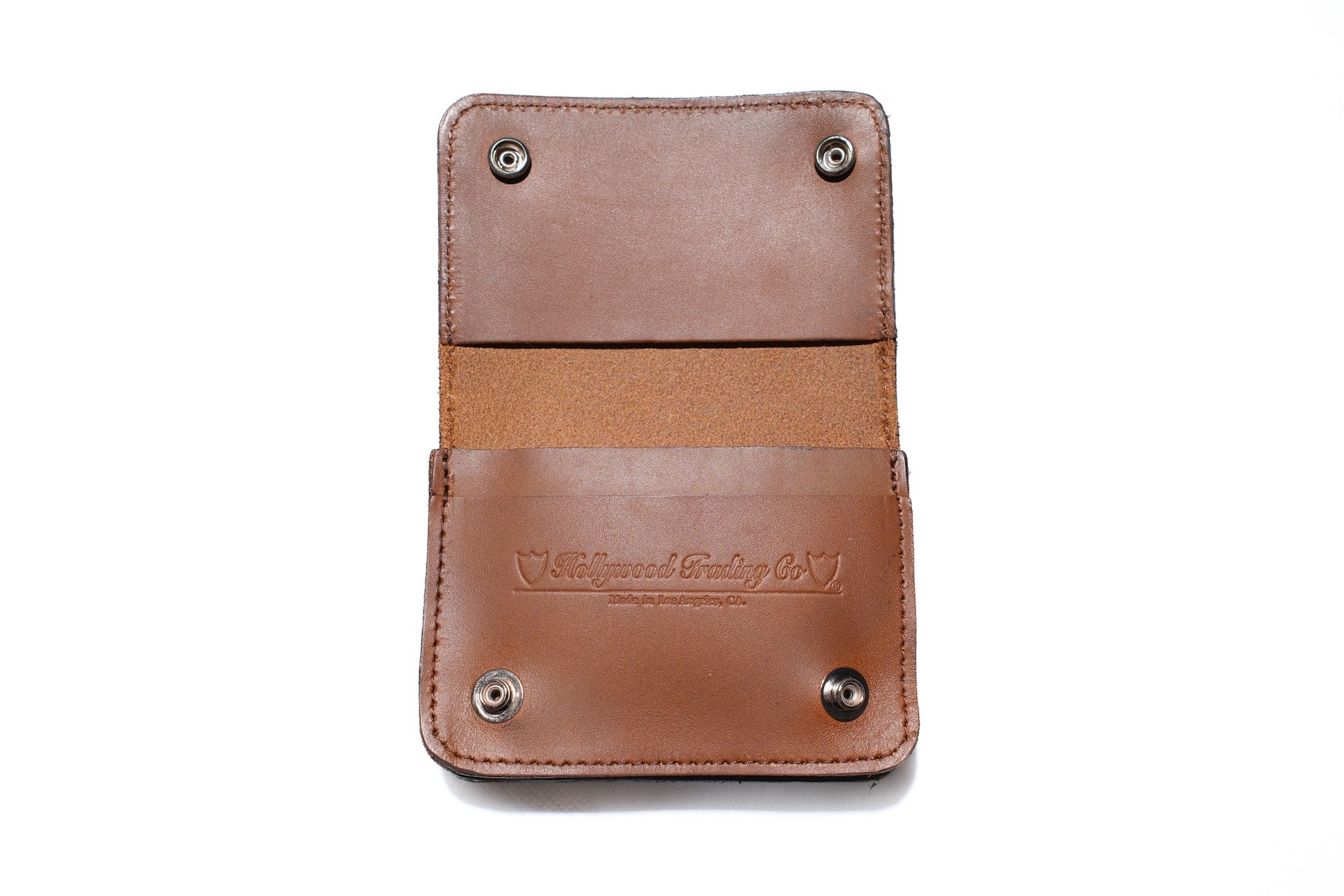 Hollywood Trading Company "Silent Watcher" Mini Wallet with Purple Crystal (Light Brown Tea-core)
