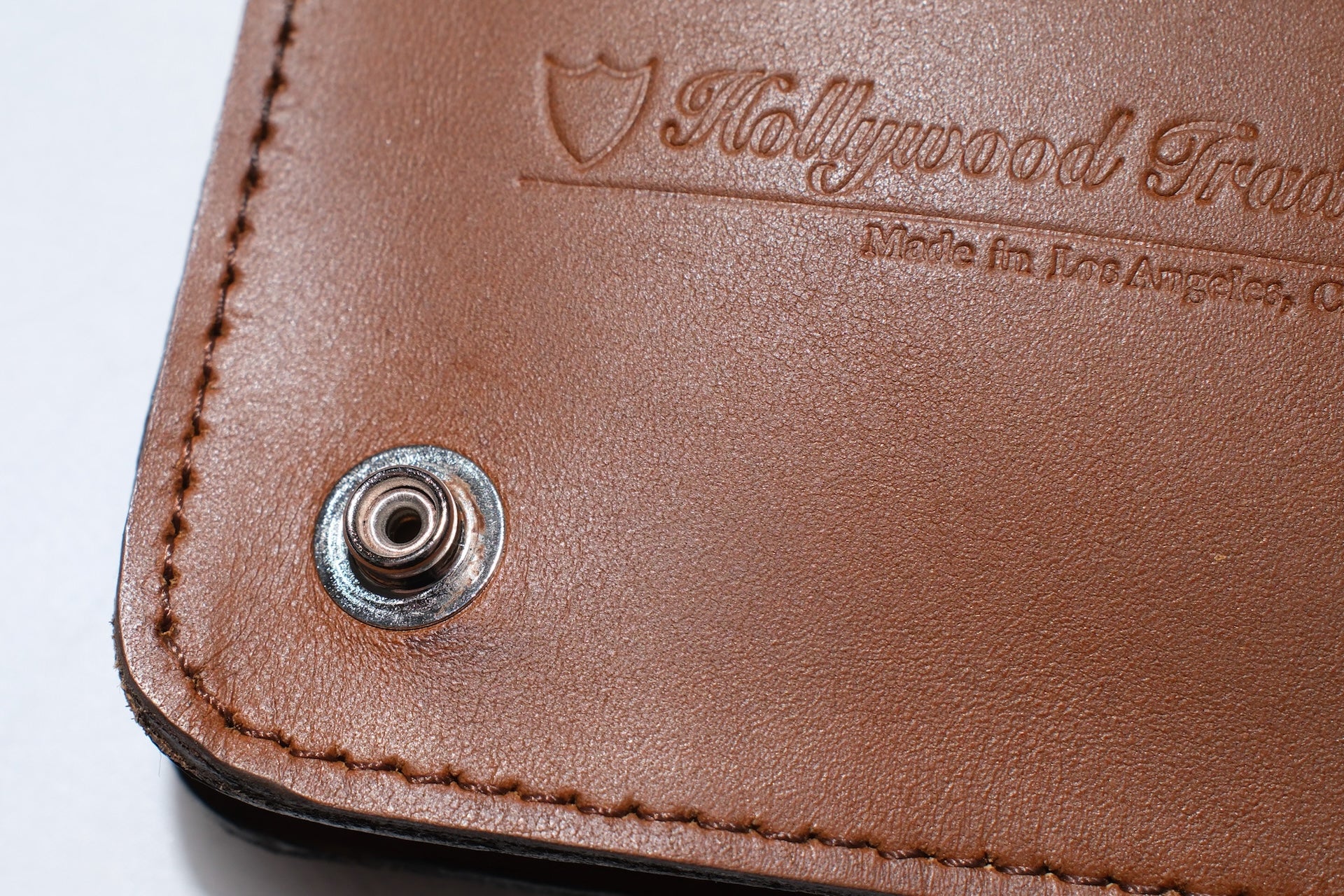 Hollywood Trading Company "Silent Watcher" Mini Wallet with Purple Crystal (Light Brown Tea-core)