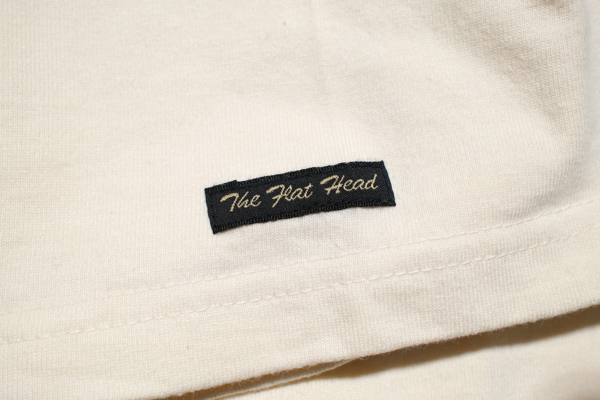 The Flat Head 24 Version 9oz Loopwheeled Henley Tee (Cream)