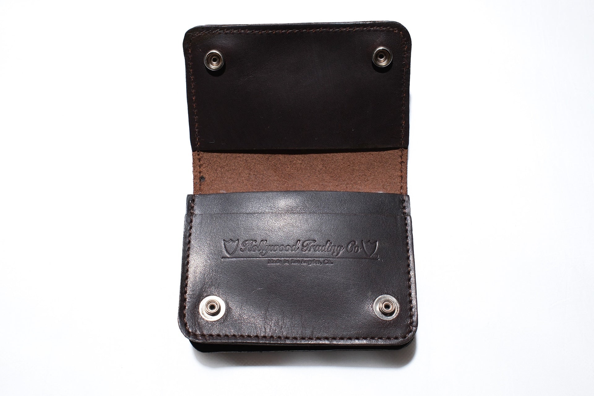 Hollywood Trading Company "Silent Watcher" Mini Wallet with Yellow Crystal (Dark Brown Tea-core)