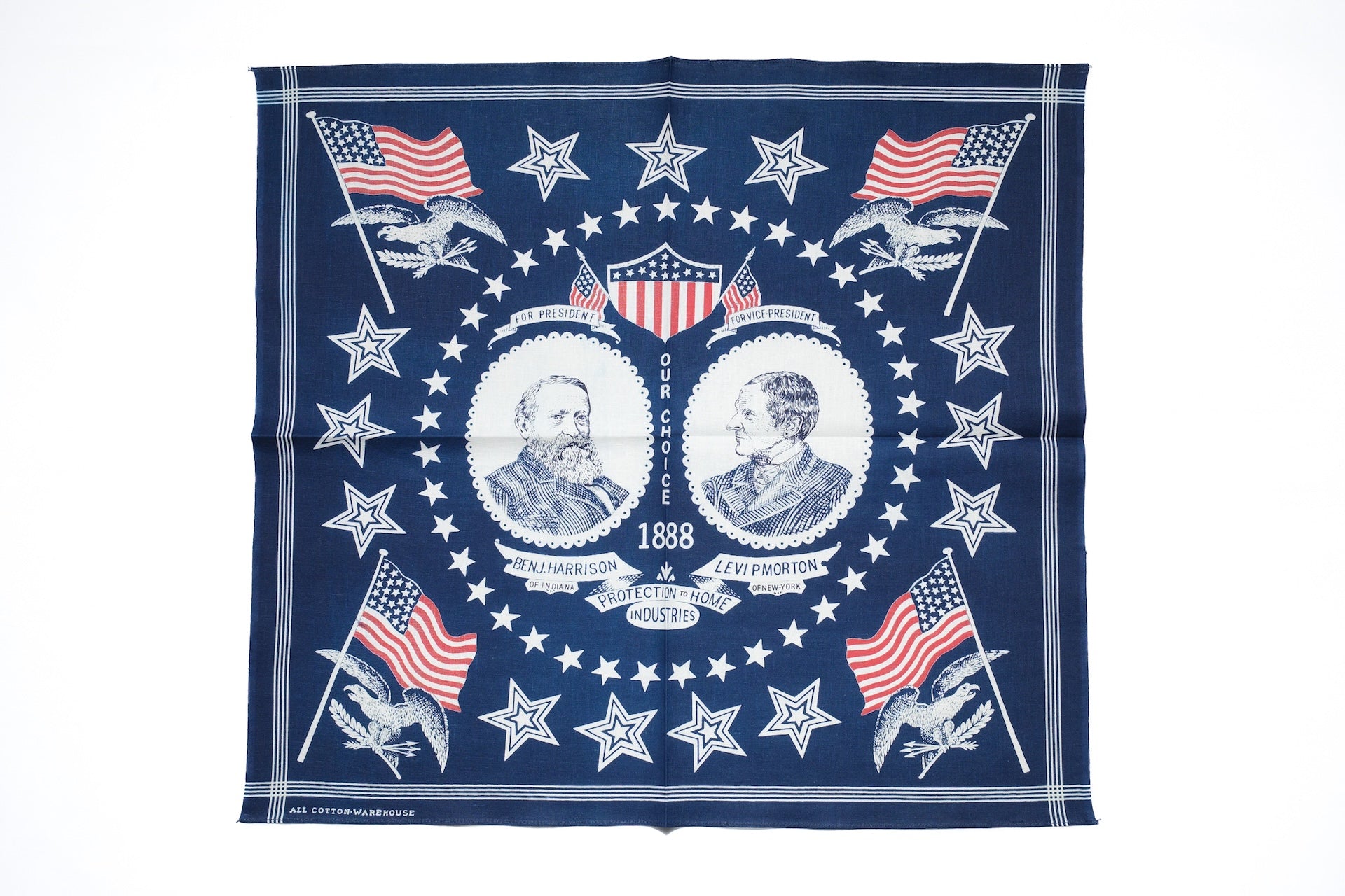 Warehouse Indigo Dyed "Our Choice" Selvage Bandana