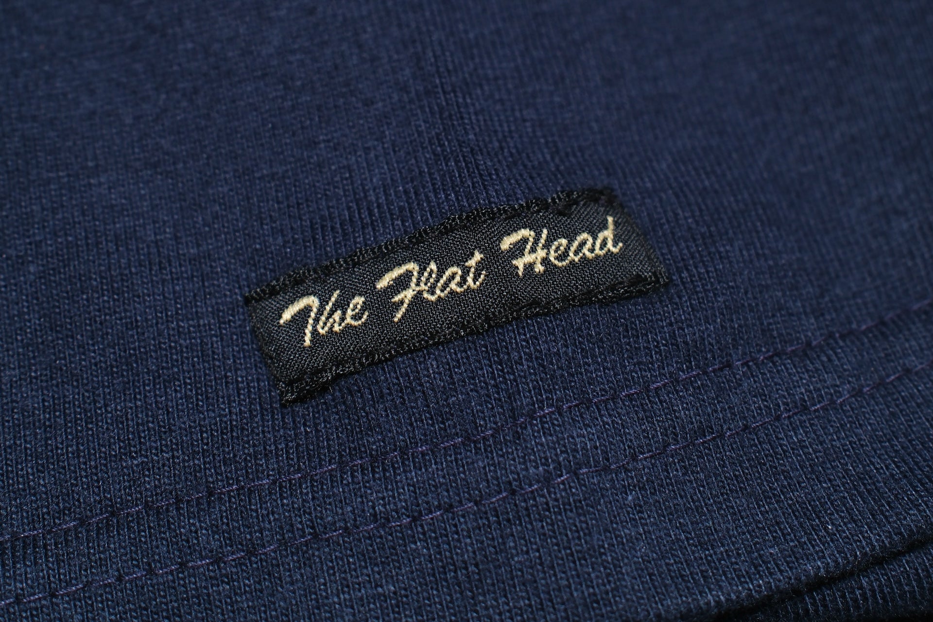 The Flat Head 24 Version 9oz Loopwheeled Henley Tee (Navy)