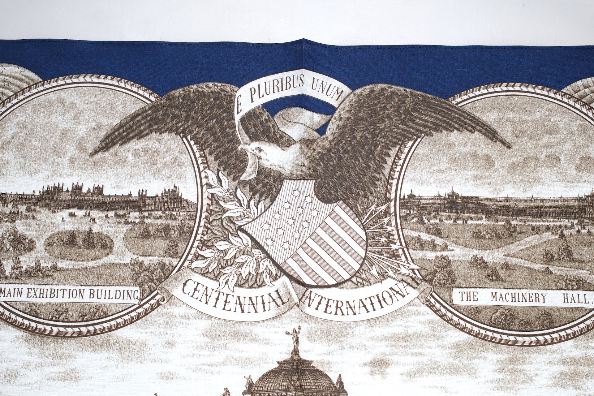 Warehouse Indigo Dyed "MEMORIAL HALL" Selvage Bandana