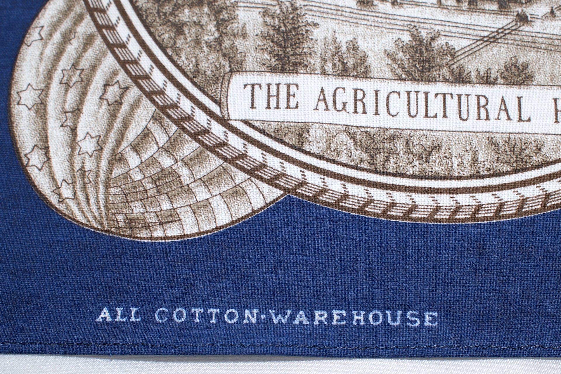 Warehouse Indigo Dyed "MEMORIAL HALL" Selvage Bandana