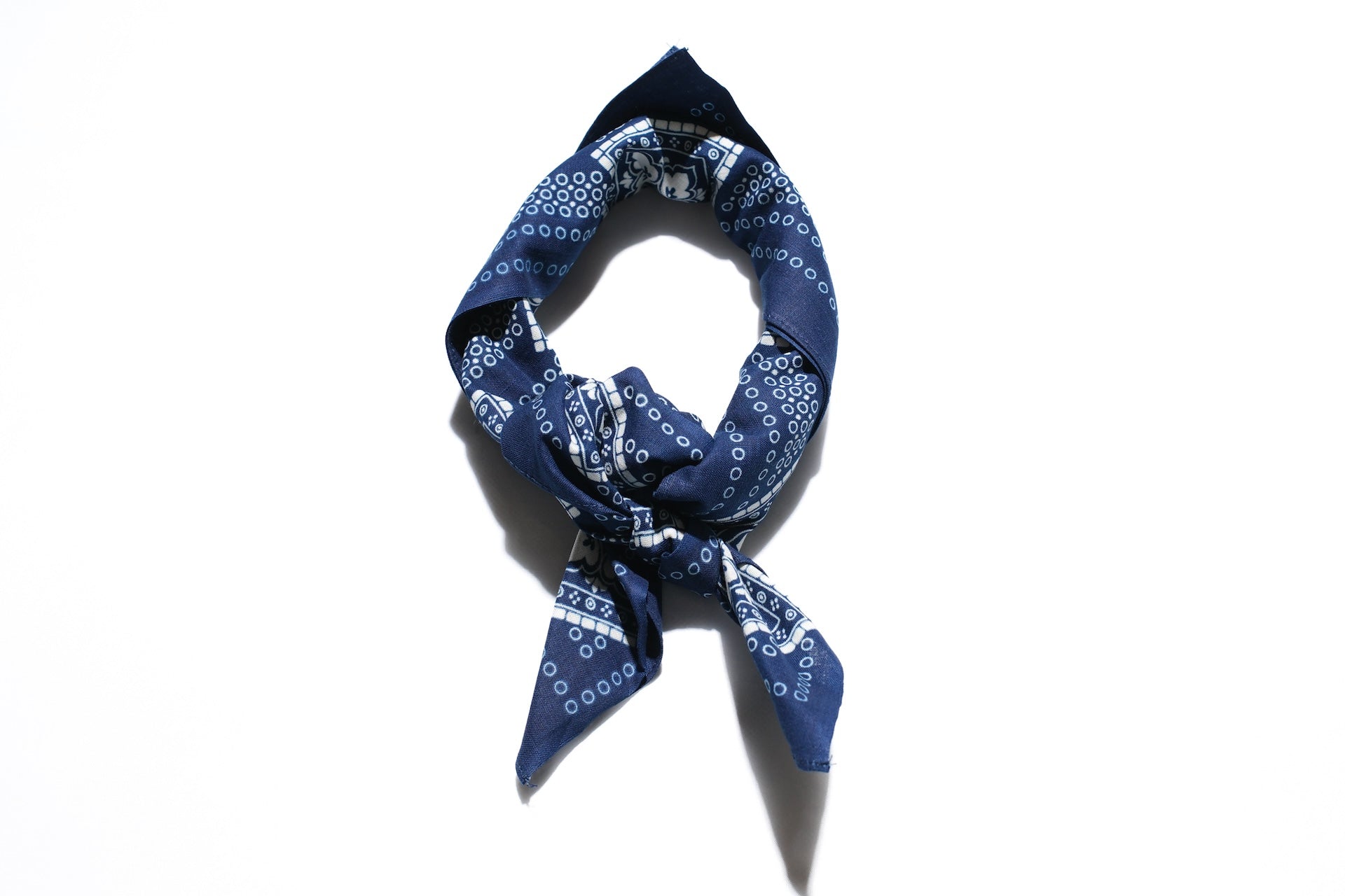 Warehouse Indigo Dyed "Geometric" Selvage Bandana