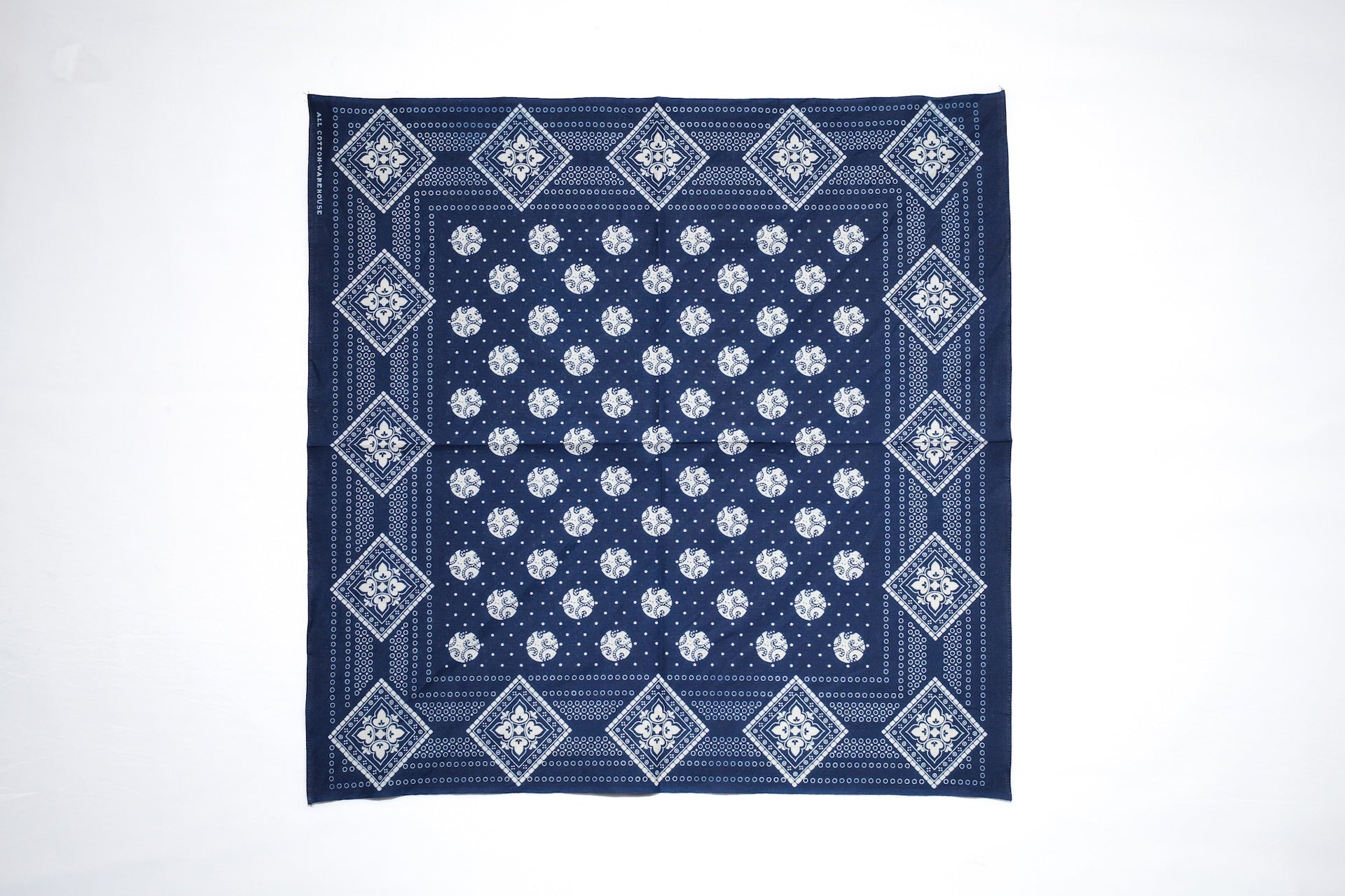 Warehouse Indigo Dyed "Geometric" Selvage Bandana