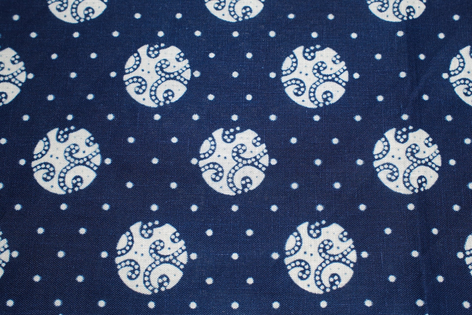 Warehouse Indigo Dyed "Geometric" Selvage Bandana