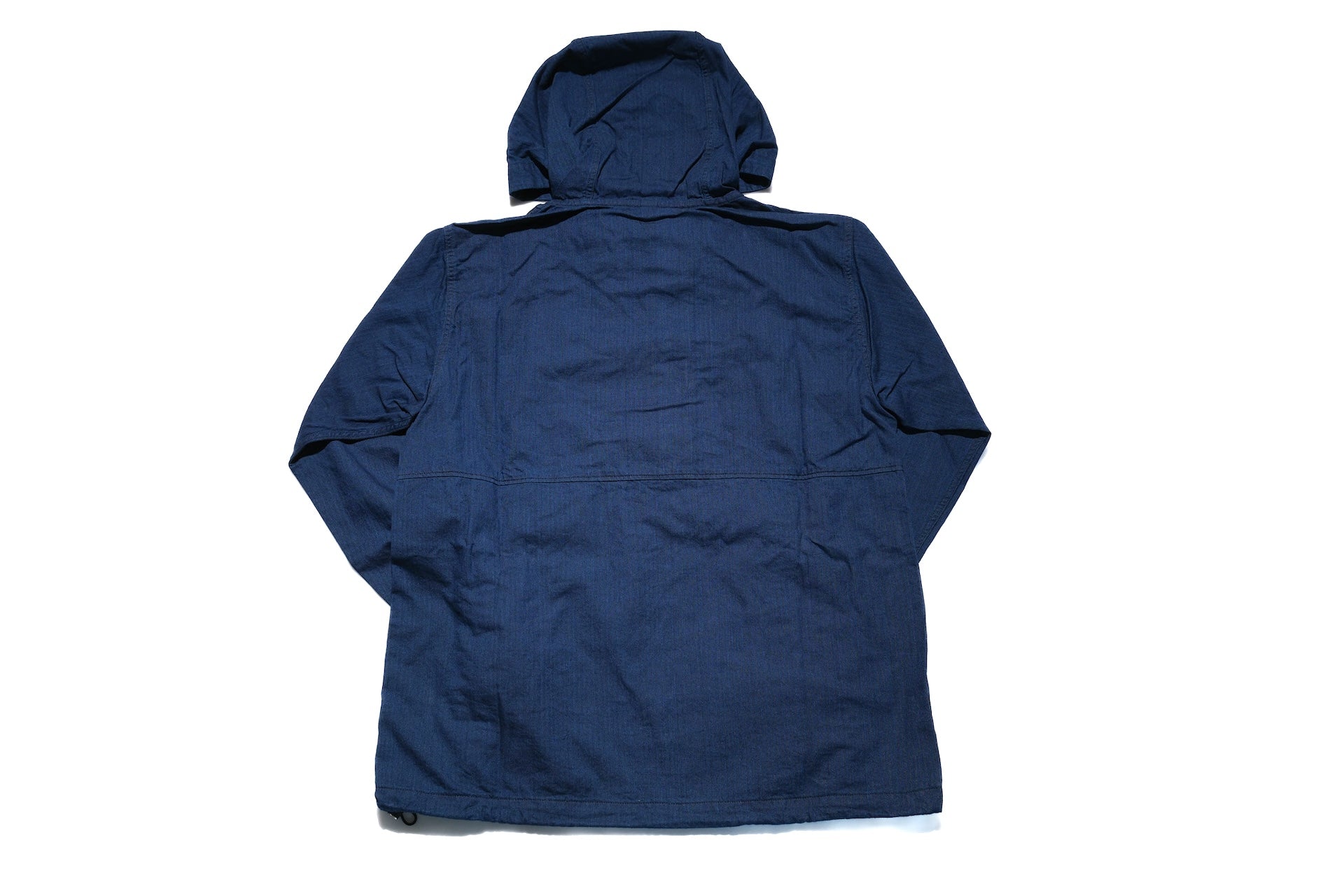 Pure Blue Japan "All-Seasons" HBT Hooded Pullover (Grand Indigo X Black)