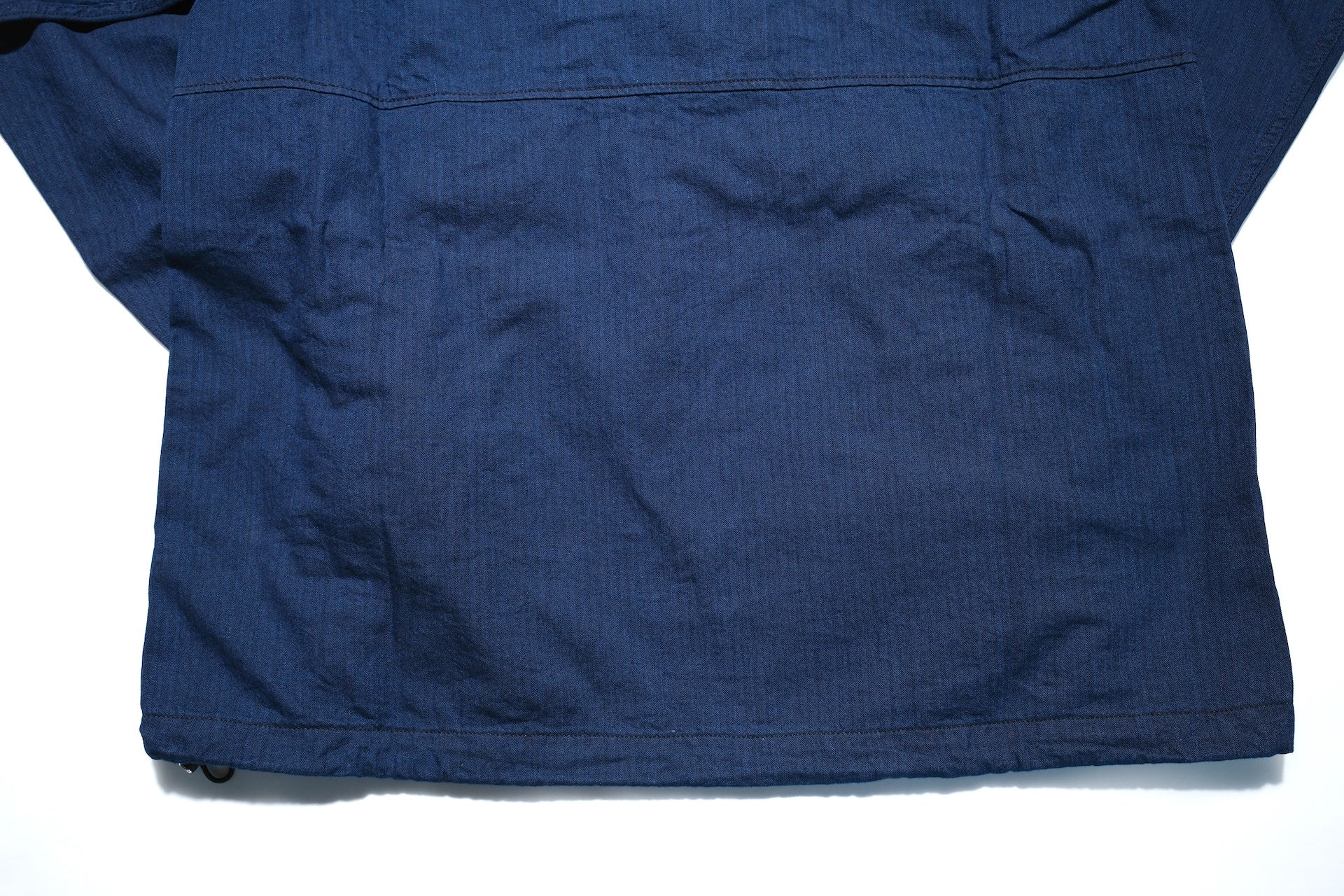 Pure Blue Japan "All-Seasons" HBT Hooded Pullover (Grand Indigo X Black)