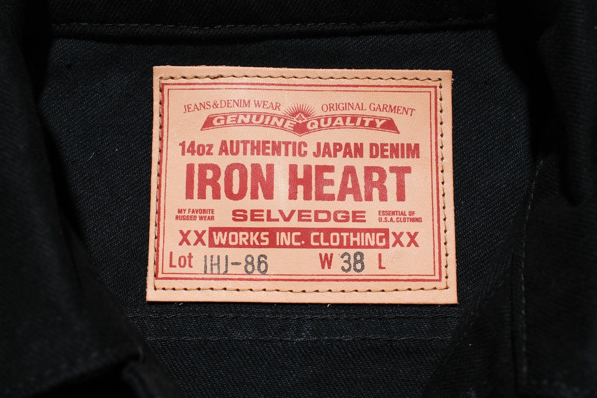 Iron Heart 14oz Type 3 Denim Jacket (Black)