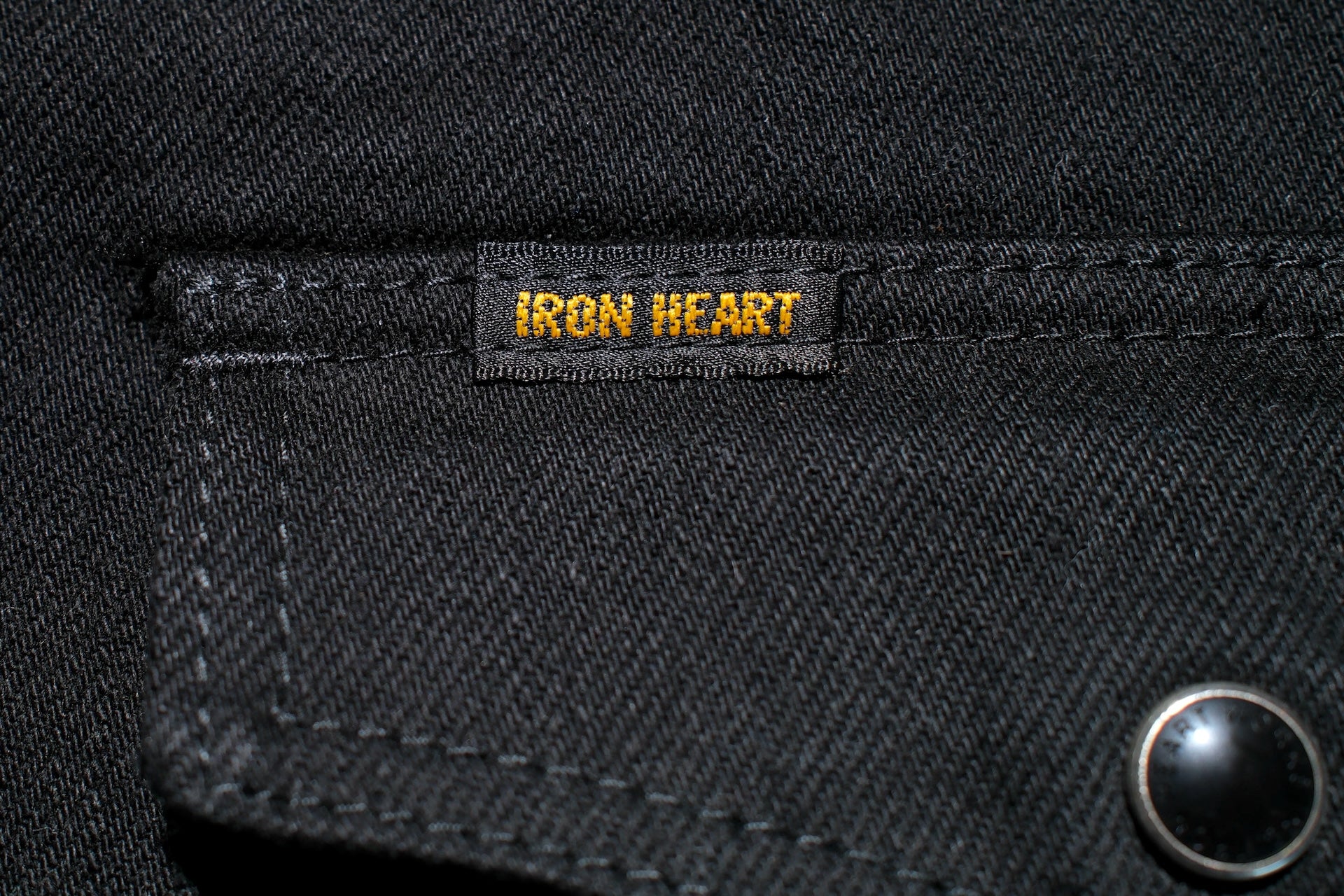 Iron Heart 12oz "Johnny Cash III" Black Selvage Denim Western Shirt