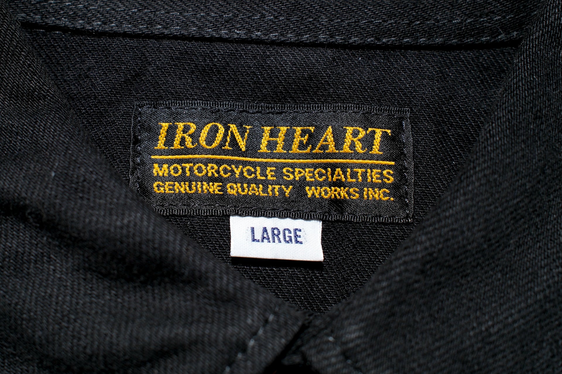 Iron Heart 12oz "Johnny Cash III" Black Selvage Denim Western Shirt