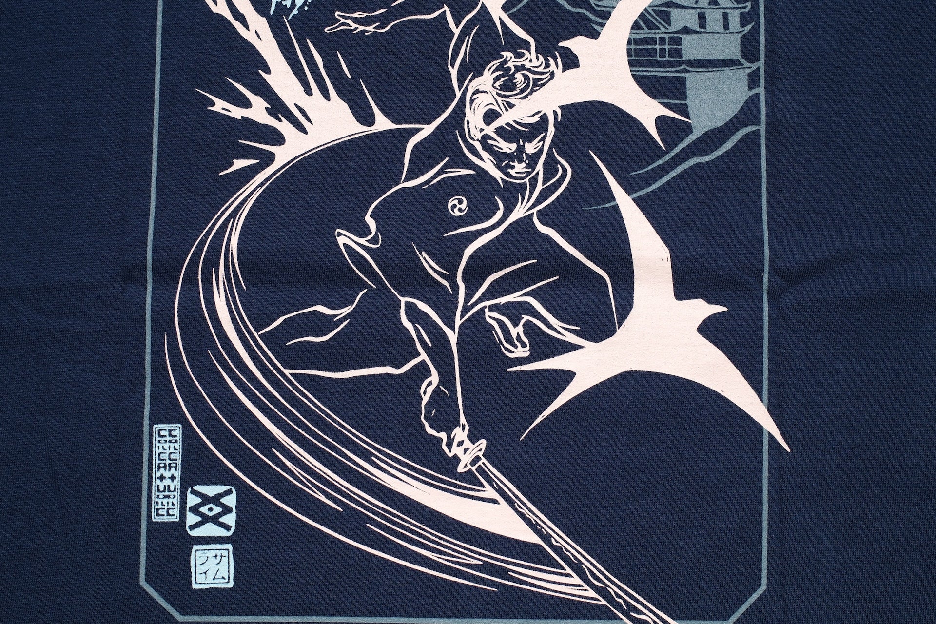 Samurai X CORLECTION 8.5oz "Last Samurai" Loopwheeled Tee (Midnight Navy)