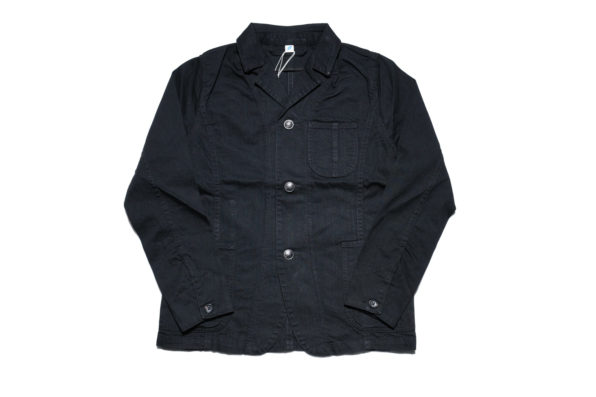 Pure Blue Japan 11oz Stretch Denim Tailored Jacket (Black)