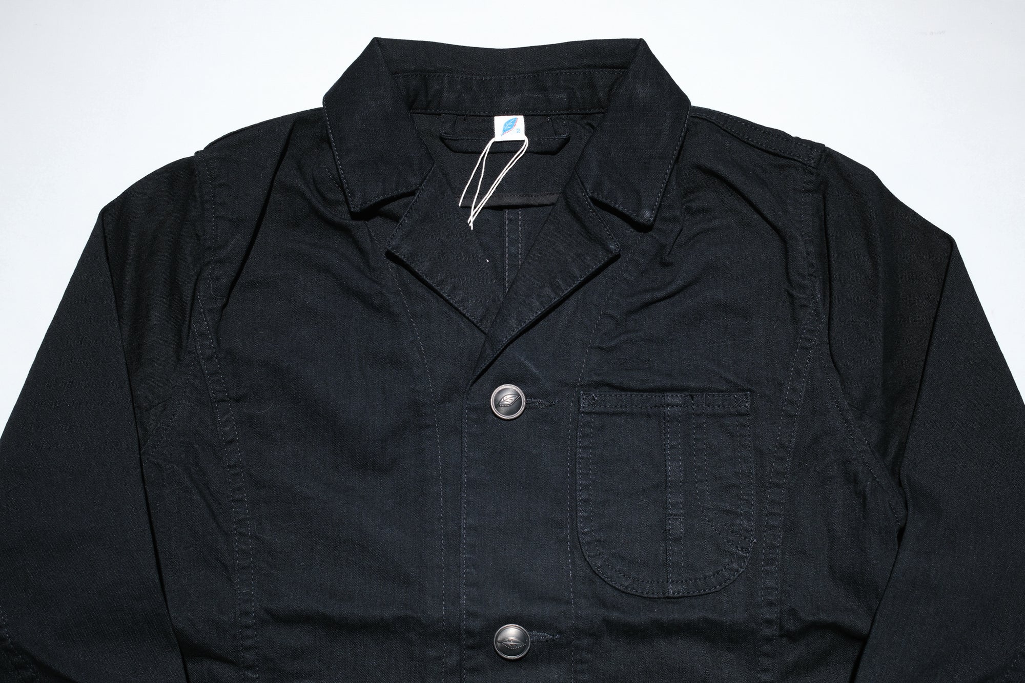 Pure Blue Japan 11oz Stretch Denim Tailored Jacket (Black)