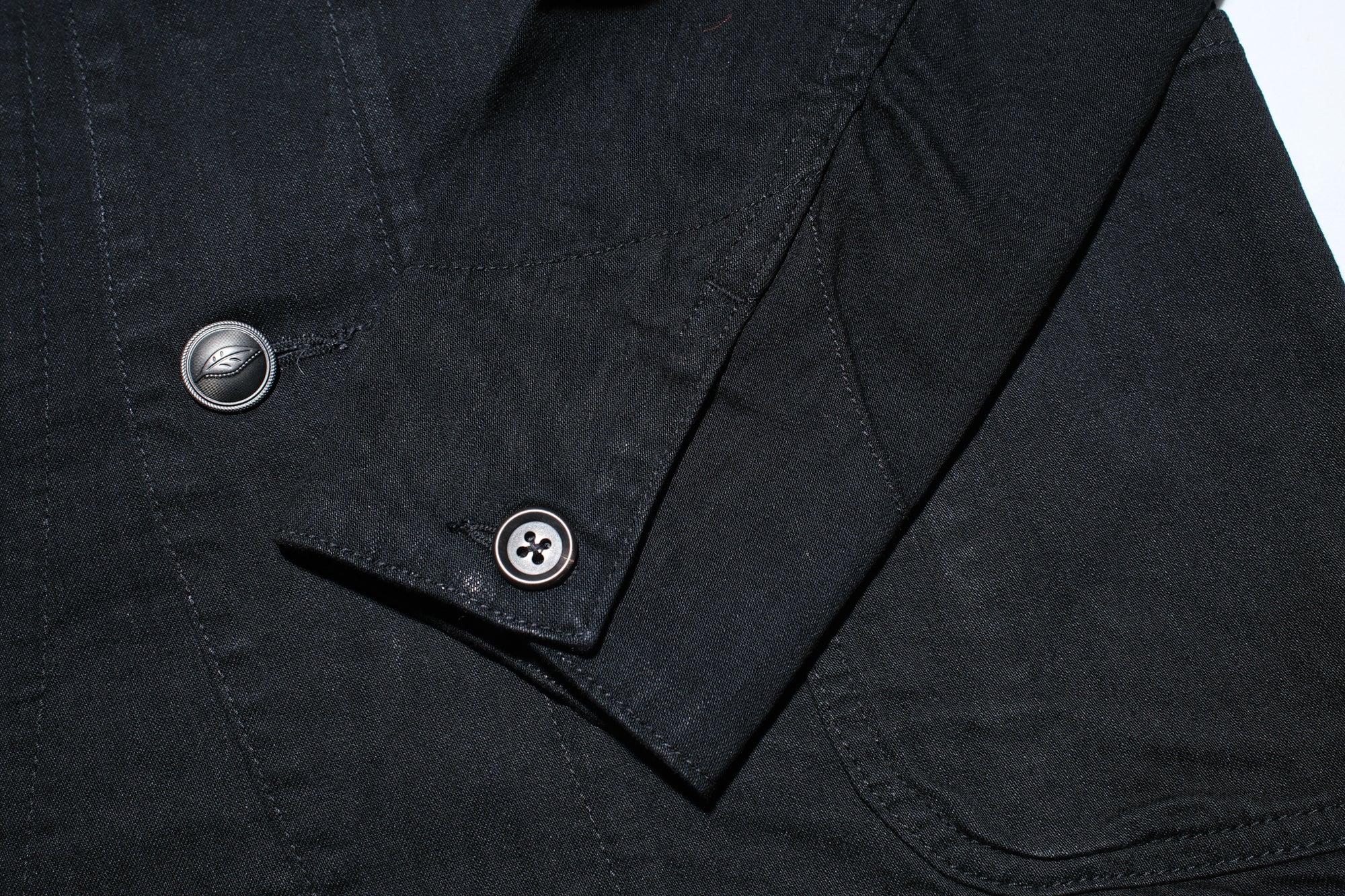 Pure Blue Japan 11oz Stretch Denim Tailored Jacket (Black)