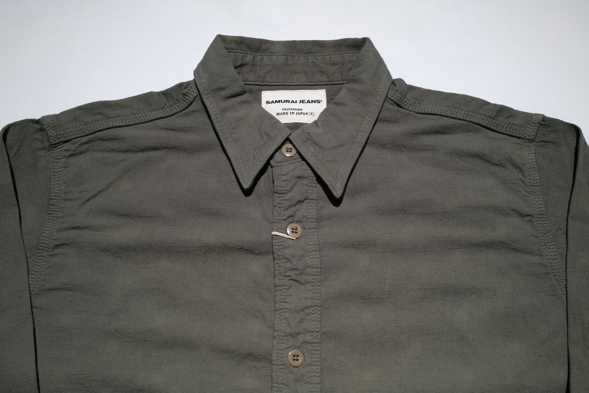 Samurai 10oz Tropical Weather Dobby Military Shirt (Olive)