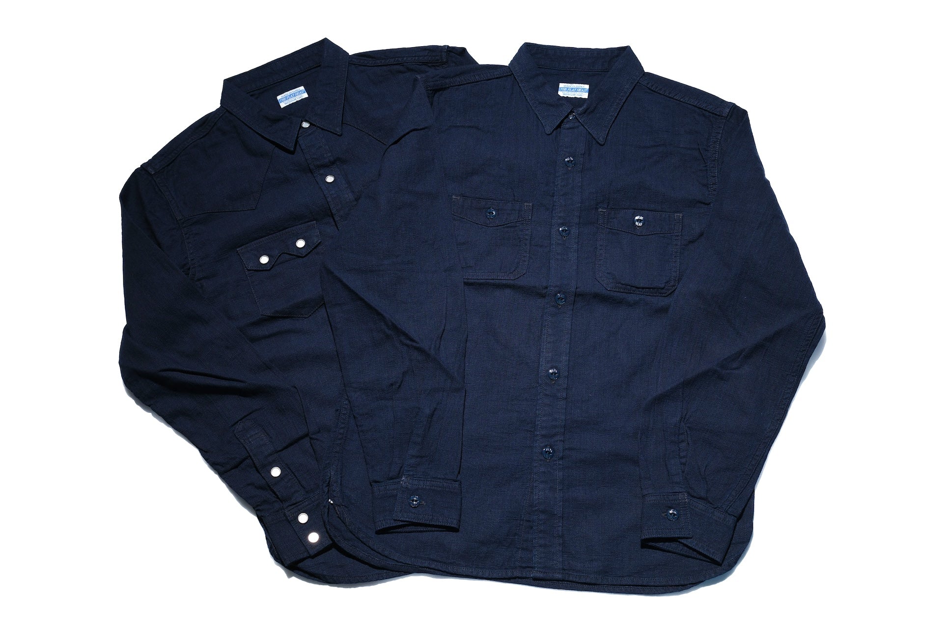 The Flat Head Indigo Dyed Selvage Dobby Work Shirt