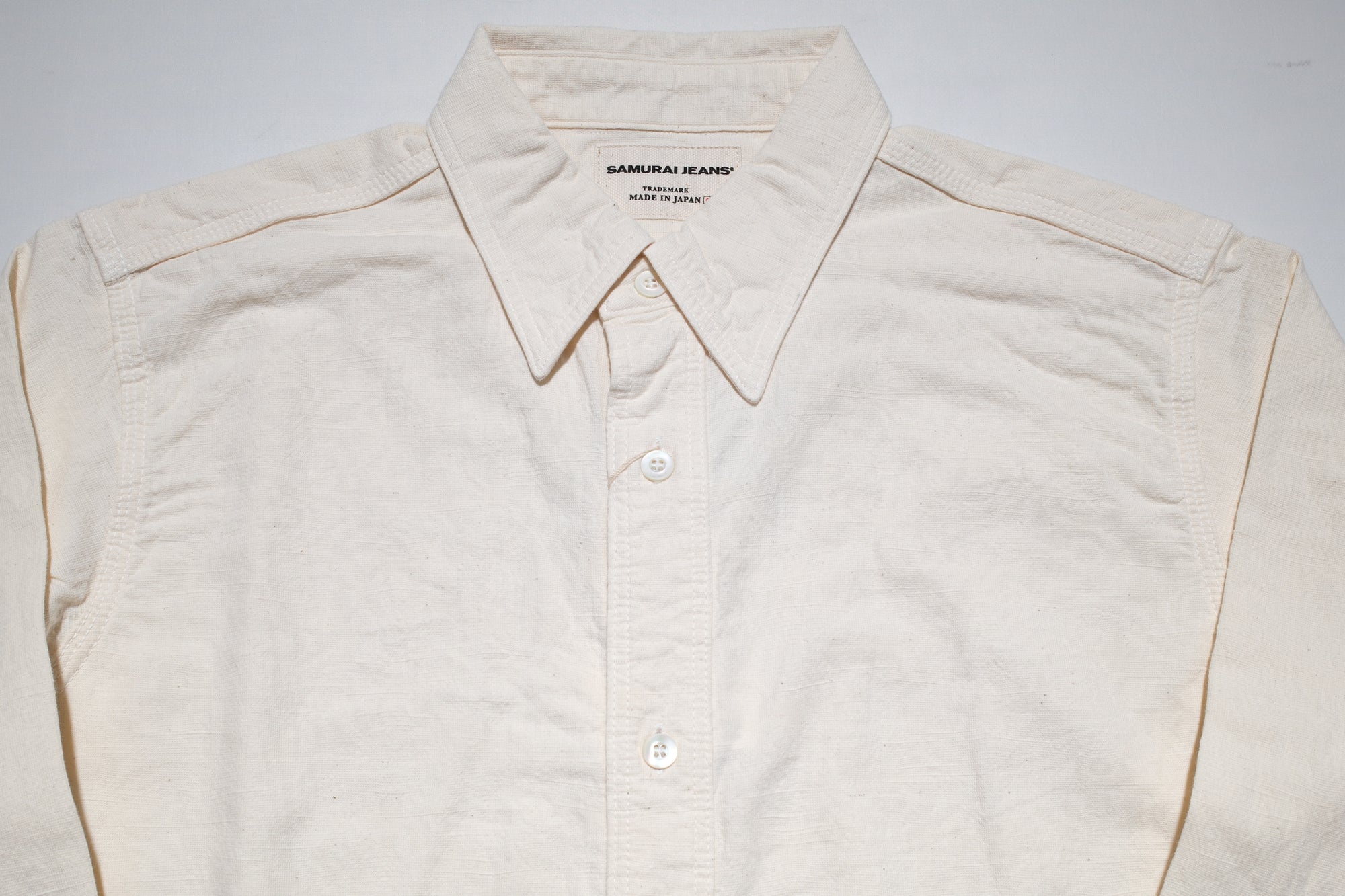 Samurai 10oz Tropical Weather Dobby Military Shirt (Natural)
