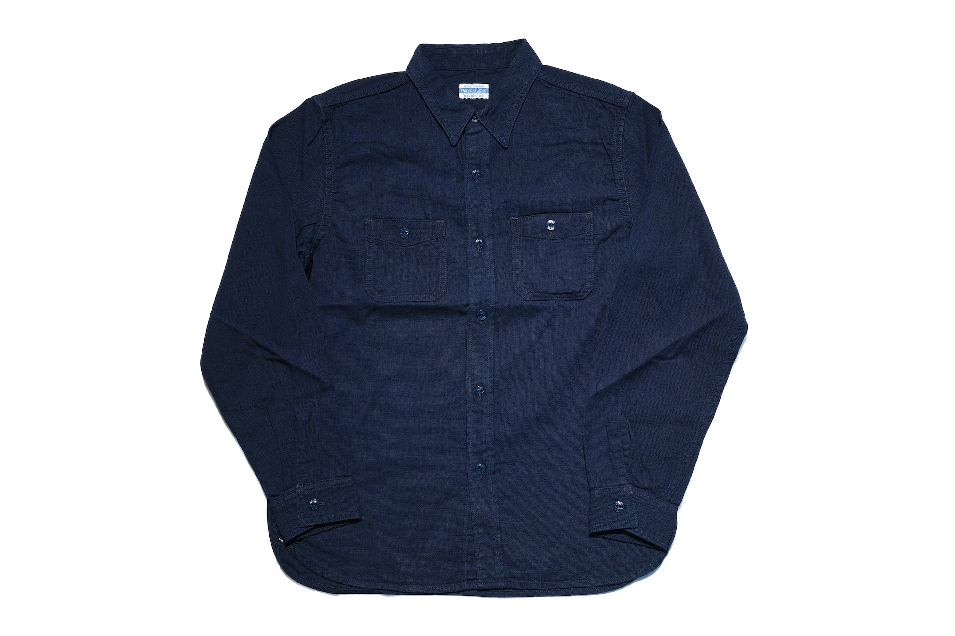 The Flat Head Indigo Dyed Selvage Dobby Work Shirt