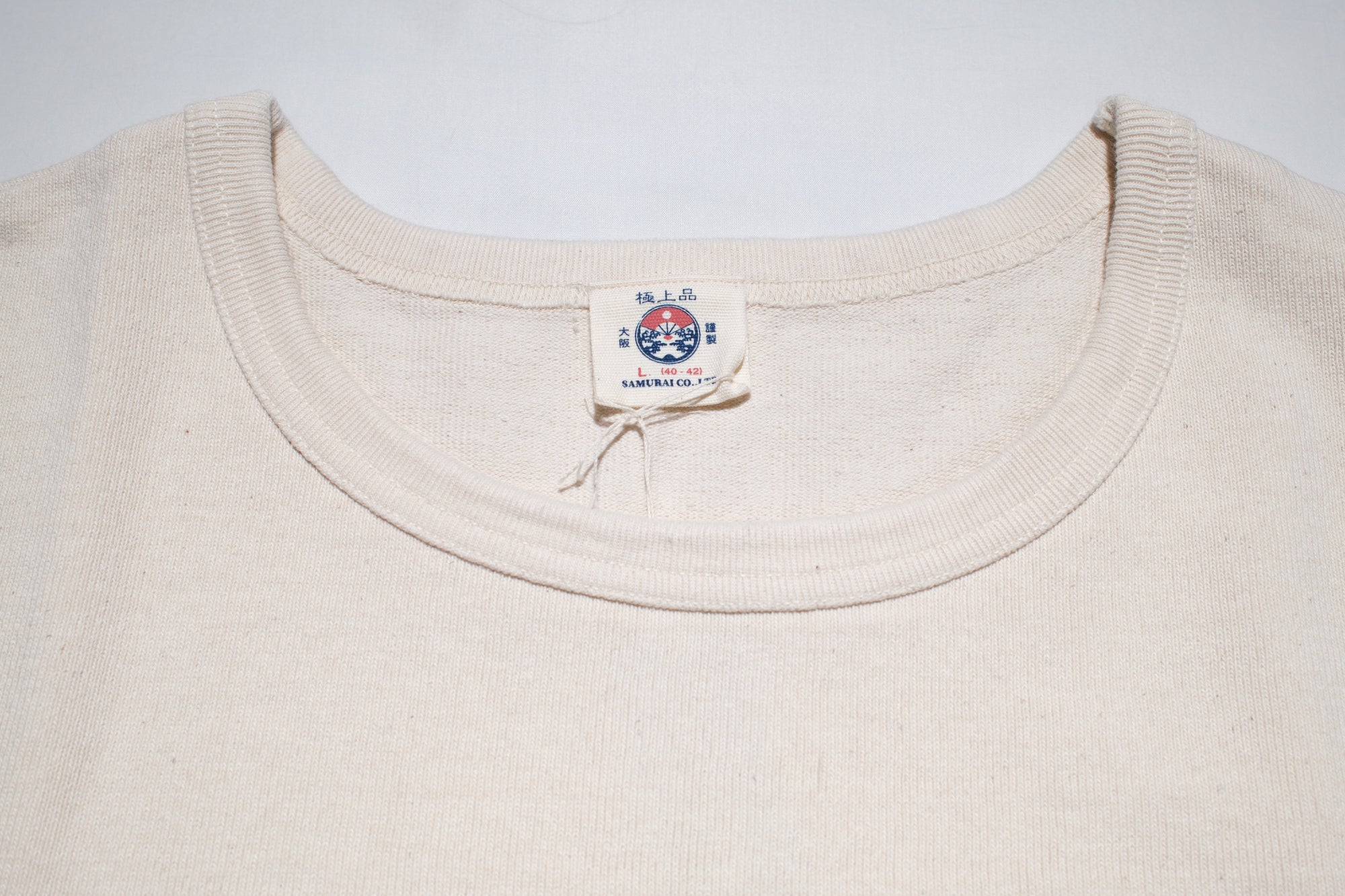 Samurai 15.7oz “Ultra-Heavyweight” Plain Tee (Ivory White)