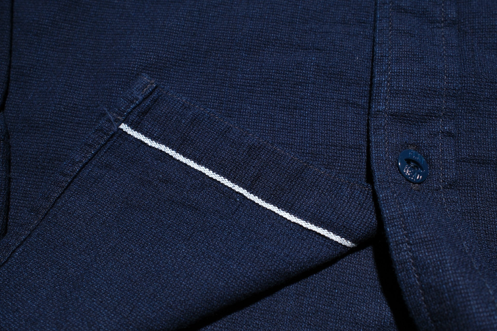 The Flat Head Indigo Dyed Selvage Dobby Work Shirt