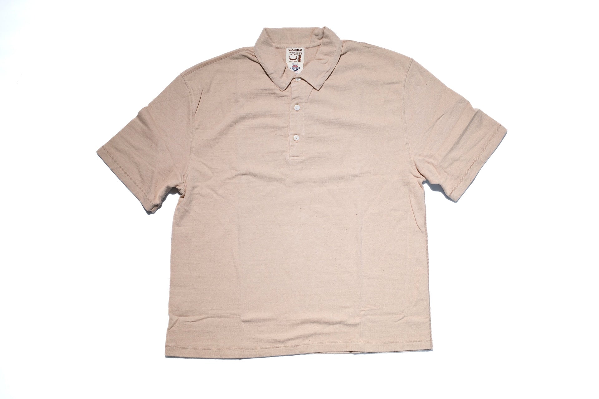 Samurai 12oz "Nippon Cotton" Heavyweight Polo Shirt (Pale Kuri)