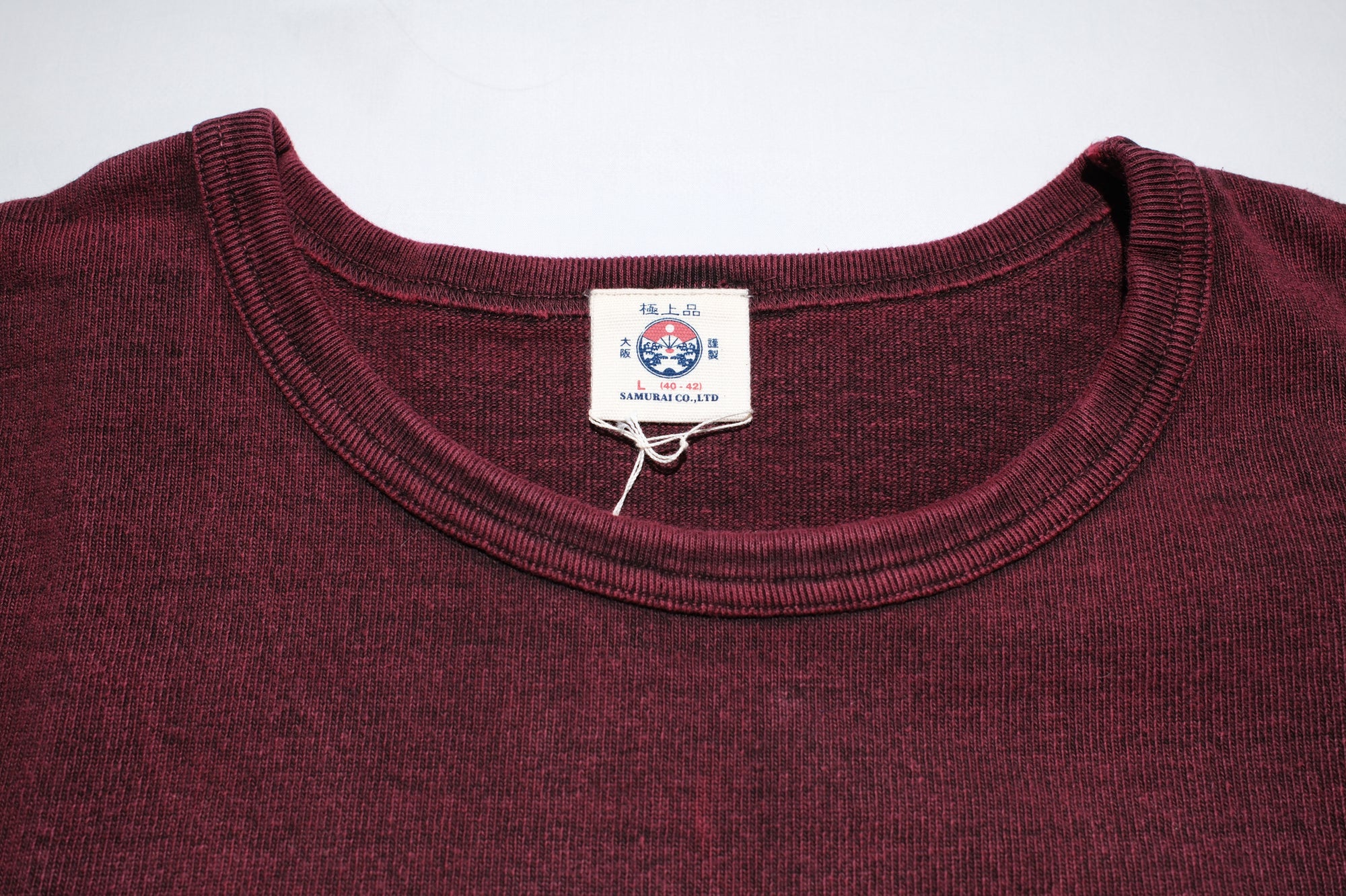 Samurai 15.7oz “Ultra-Heavyweight” Plain Tee (Burgundy Wine)