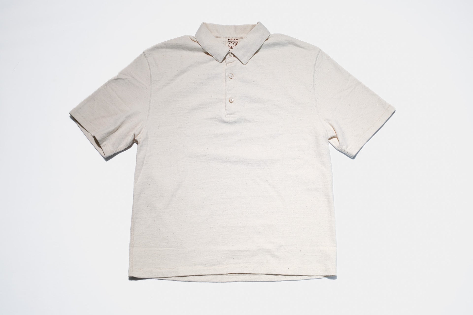 Samurai 12oz "Nippon Cotton" Heavyweight Polo Shirt (Natural)