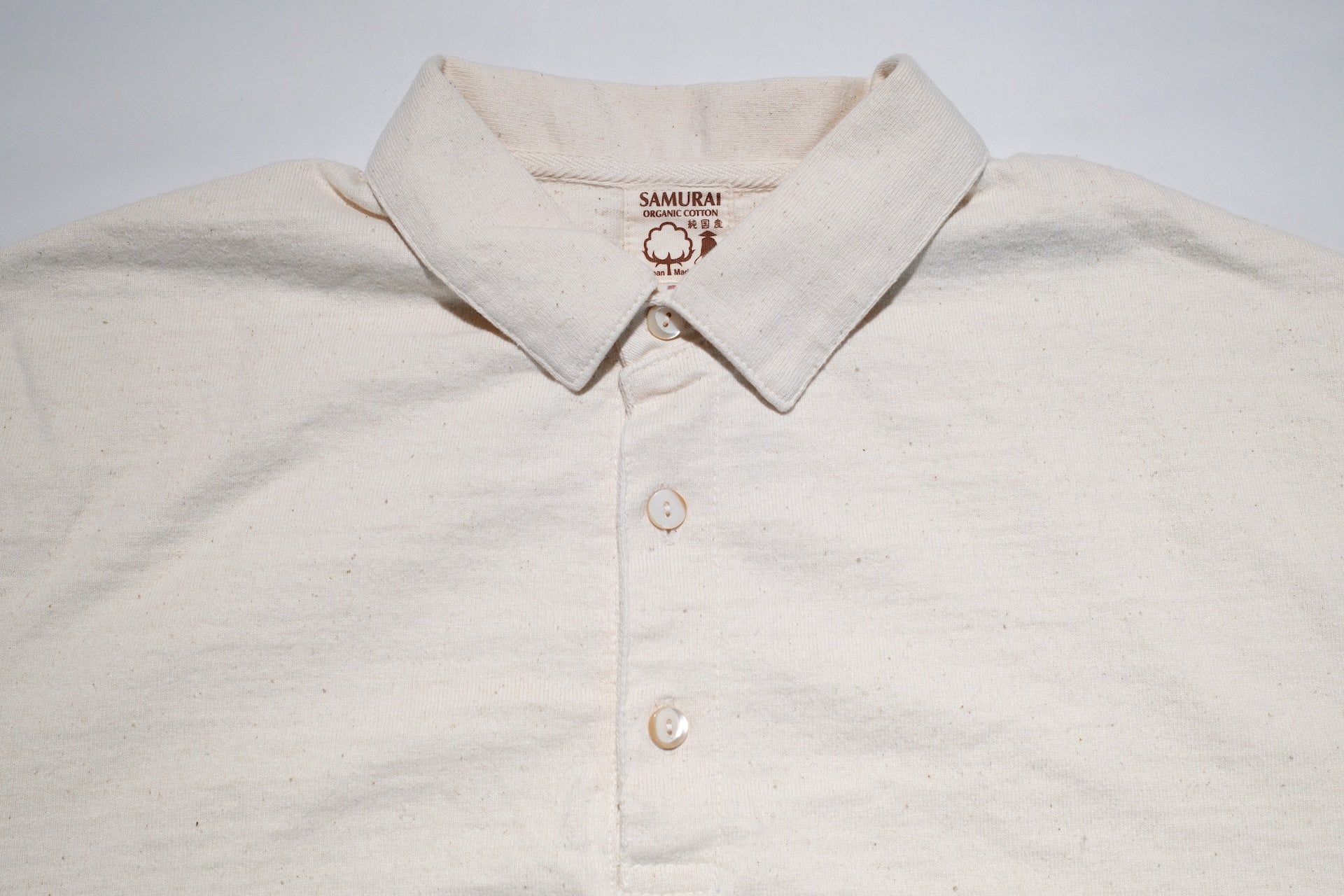 Samurai 12oz "Nippon Cotton" Heavyweight Polo Shirt (Natural)