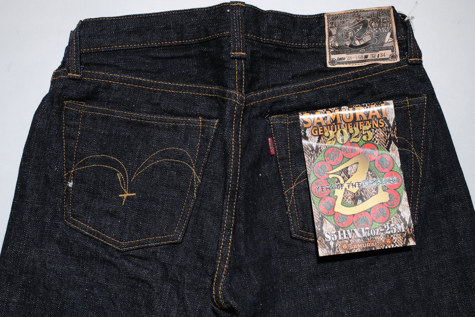 Samurai 17oz "Year of the Snake" S511VX17OZ-25M Denim (Slim Tapered fit)