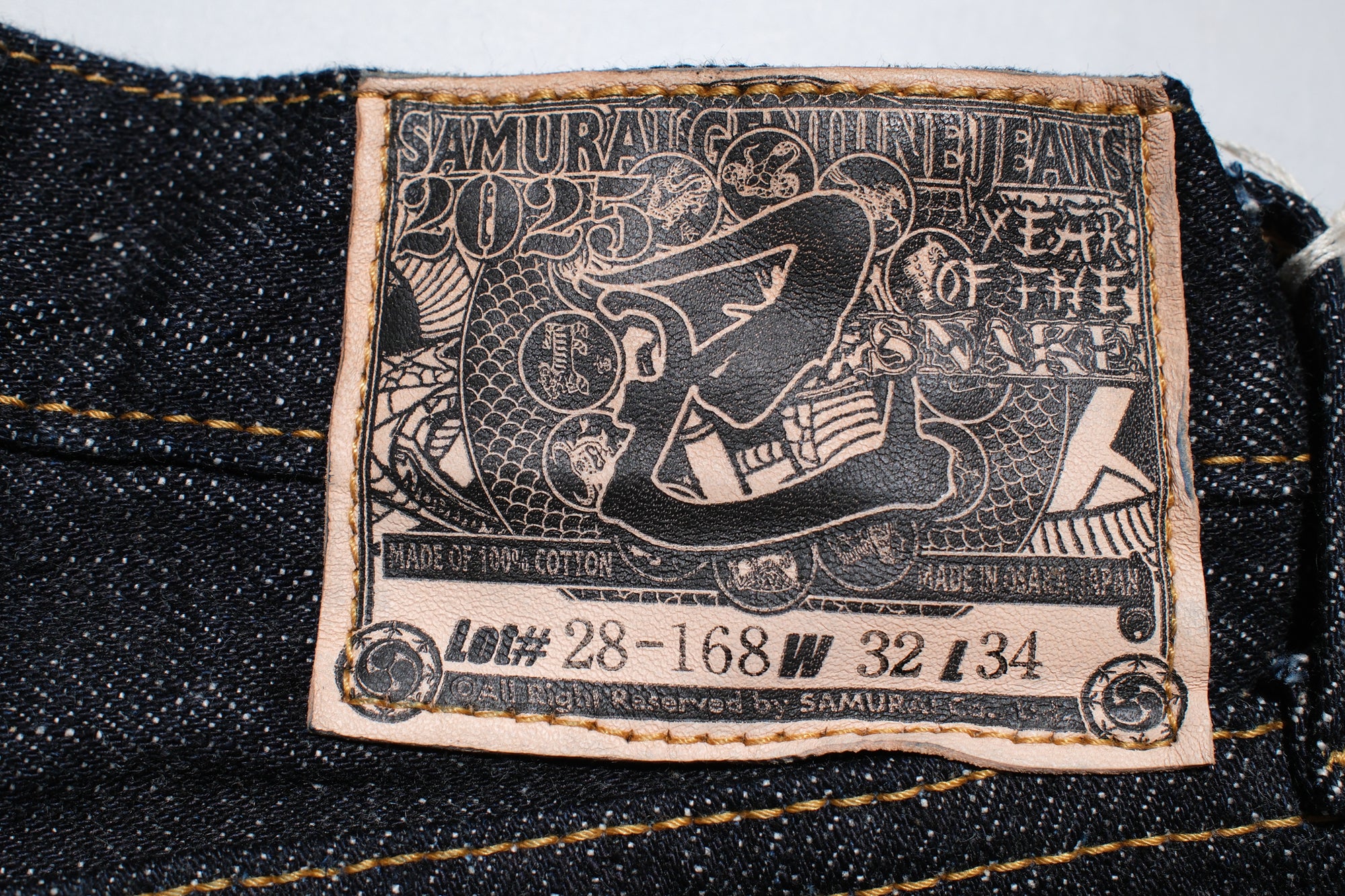 Samurai 17oz "Year of the Snake" S511VX17OZ-25M Denim (Slim Tapered fit)