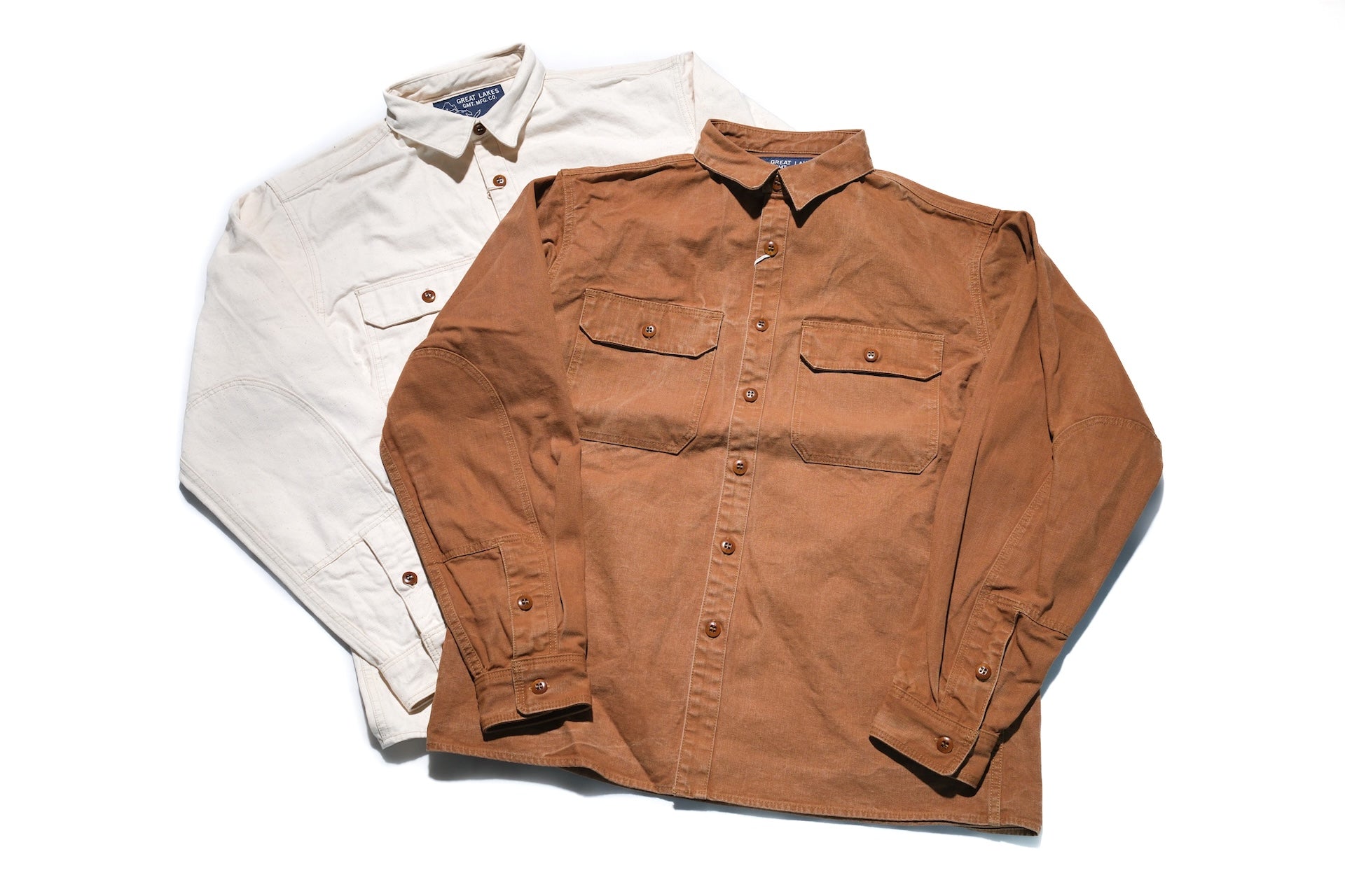 Freewheelers "Uplander" Heavyweight Duck Canvas Workshirt (Natural)