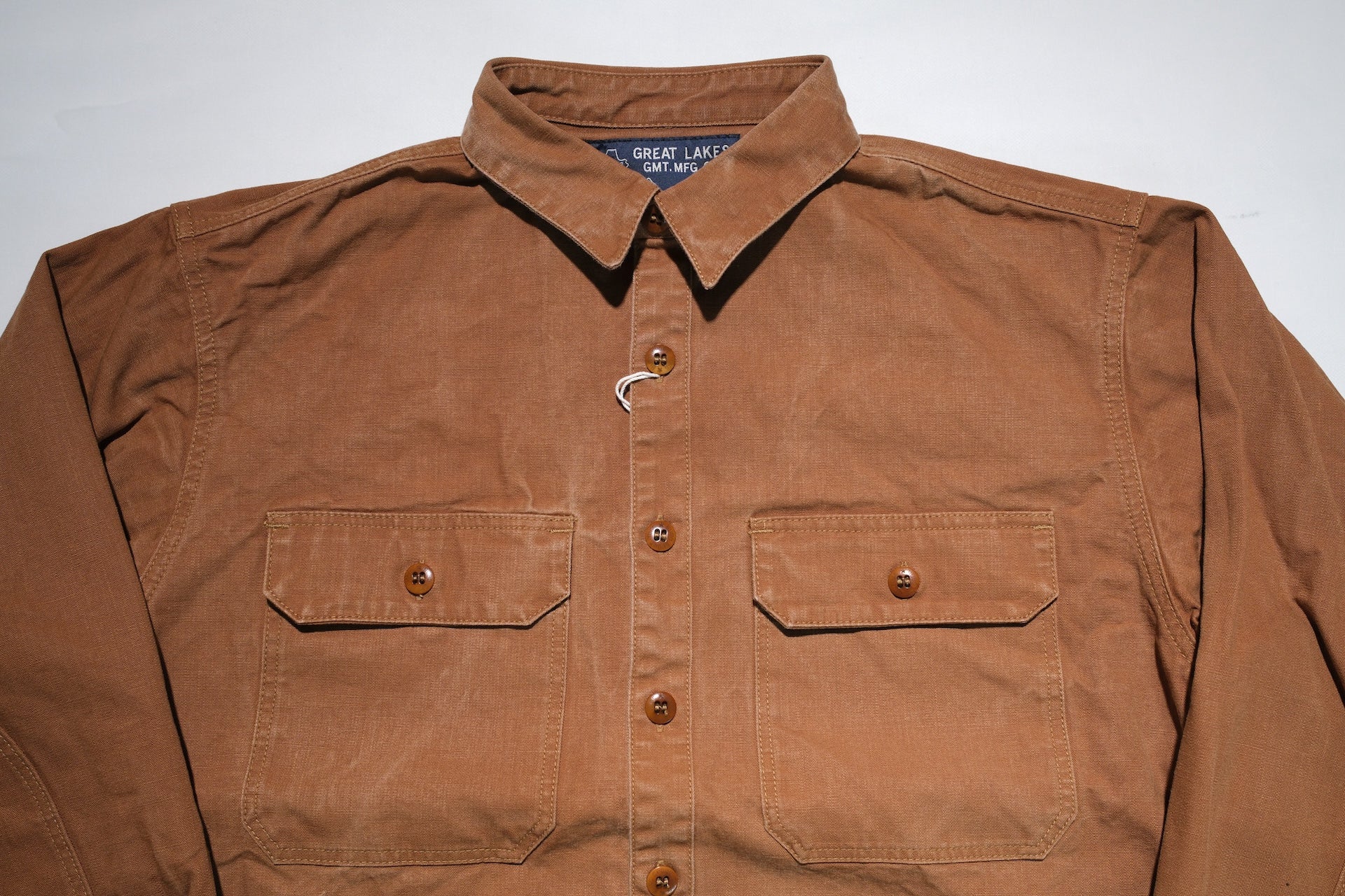 Freewheelers "Uplander" Heavyweight Duck Canvas Workshirt (Brown)