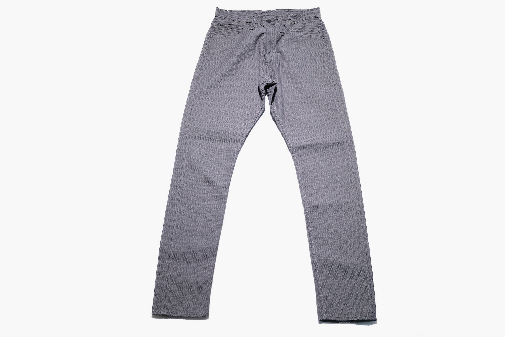 Pure Blue Japan 12.5oz "Double-Warps" Sashiko Trousers (Heather Grey X Black)