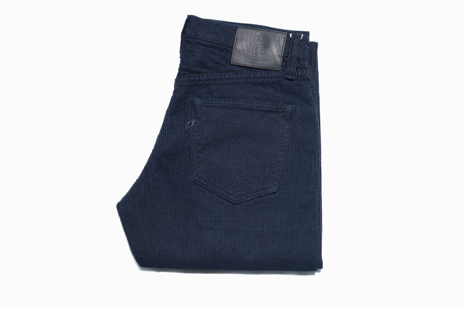 Pure Blue Japan 12.5oz "Double-Warps" Sashiko Trousers (Indigo X Black)