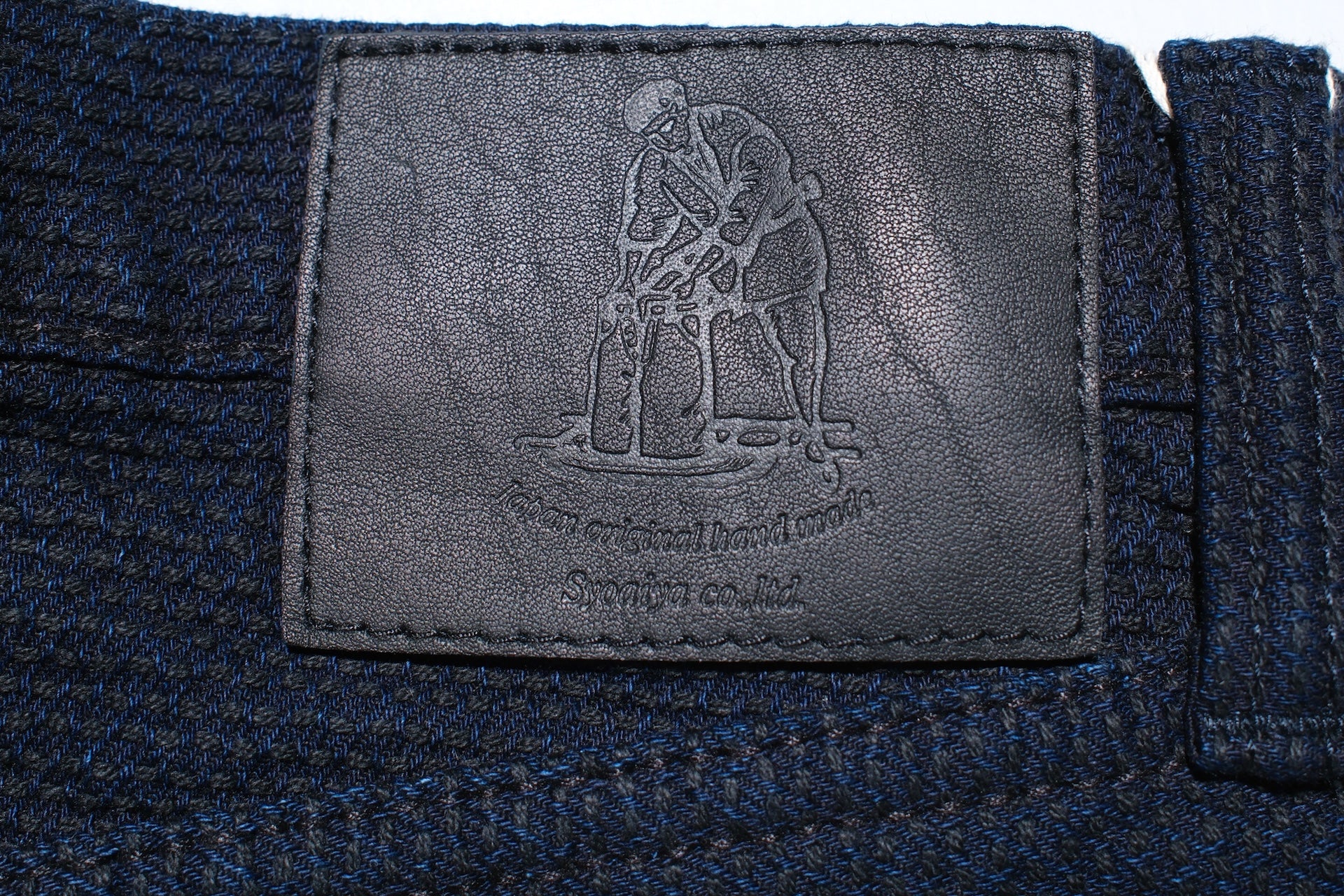Pure Blue Japan 12.5oz "Double-Warps" Sashiko Trousers (Indigo X Black)
