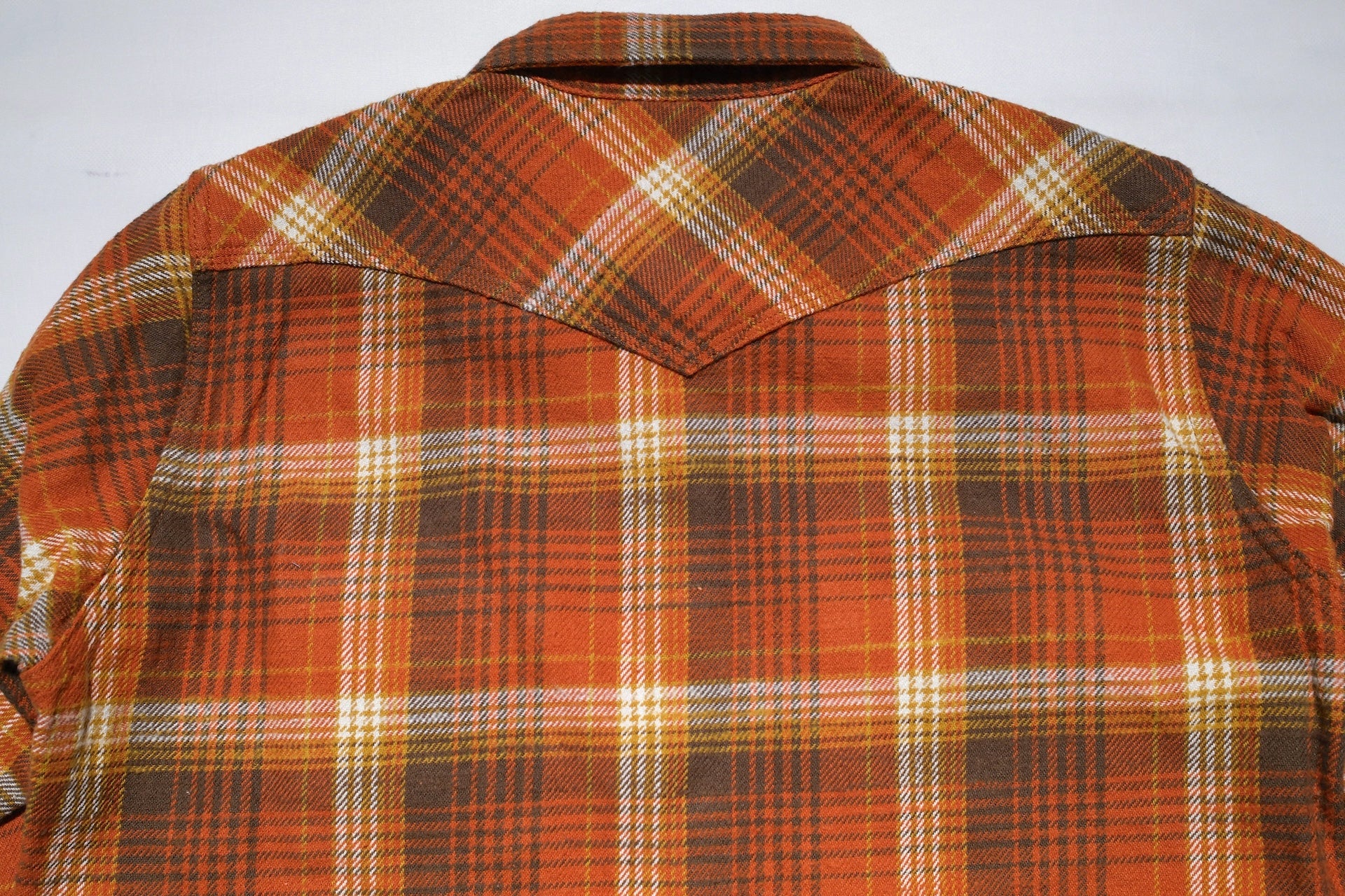 Iron Heart 12oz Ultra-Heavy "Slubby" Flannel Western Shirt (Autumn Orange)