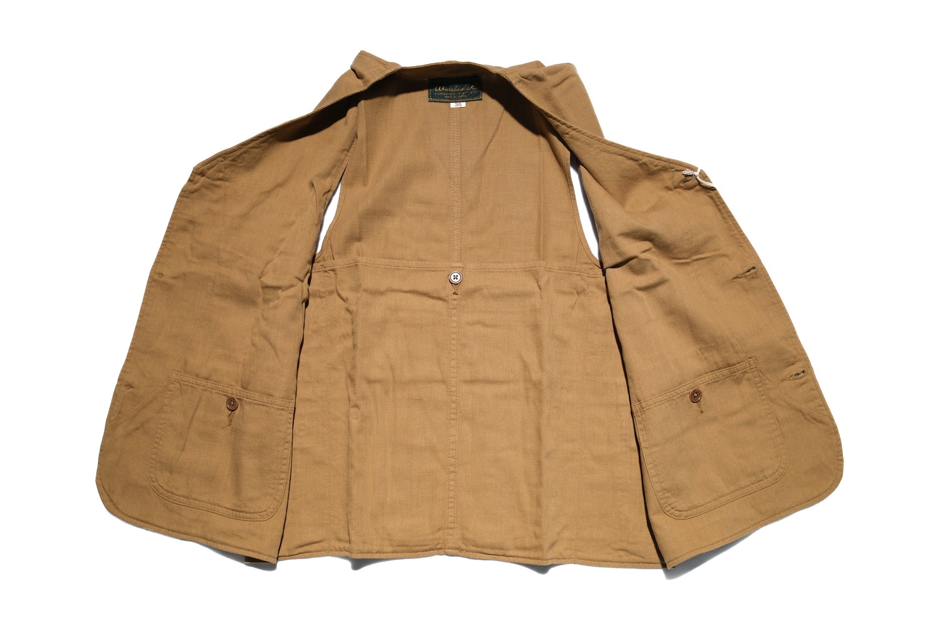 Warehouse Co Lightweight Selvage Dobby Fishing Vest (Brown)