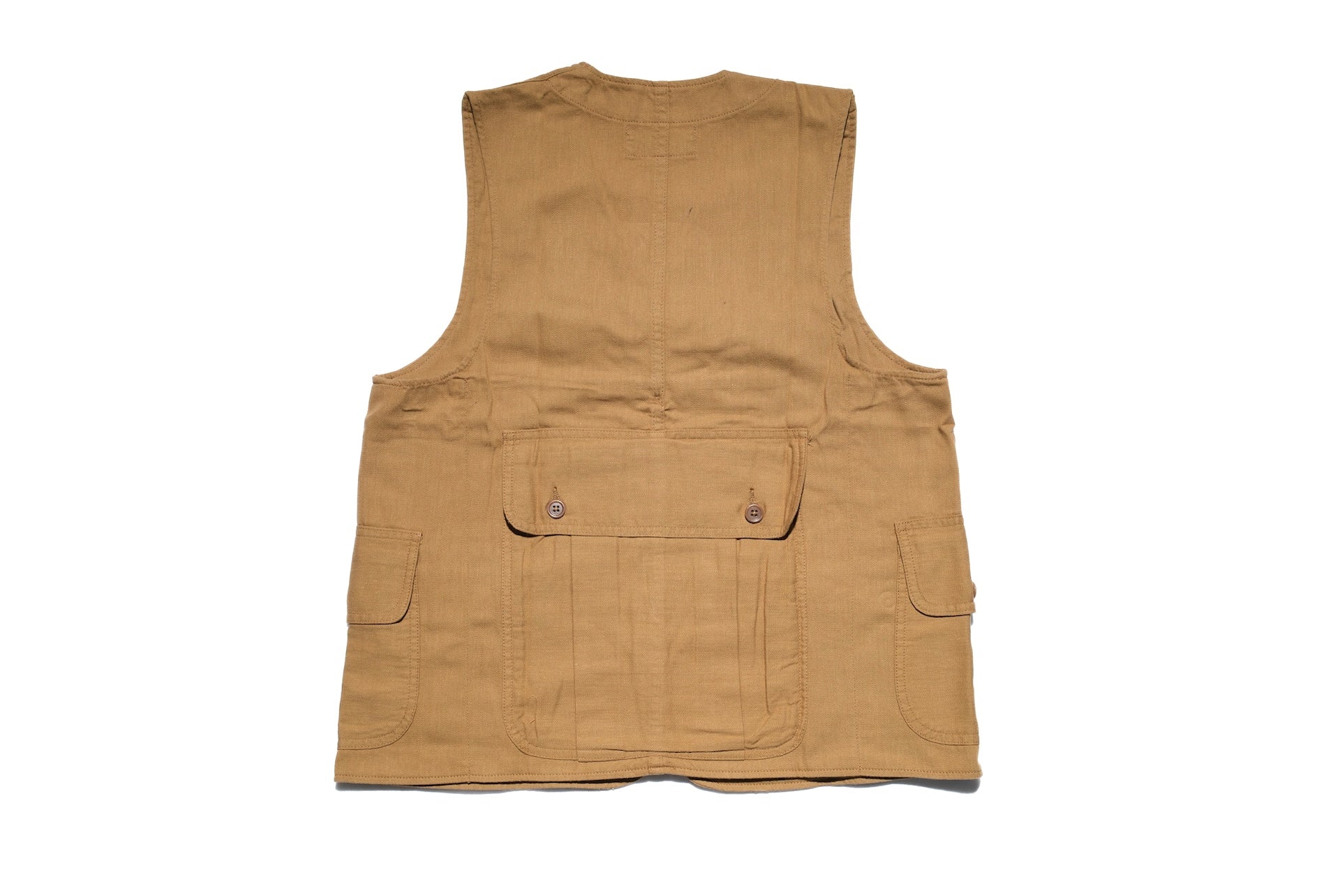 Warehouse Co Lightweight Selvage Dobby Fishing Vest (Brown)