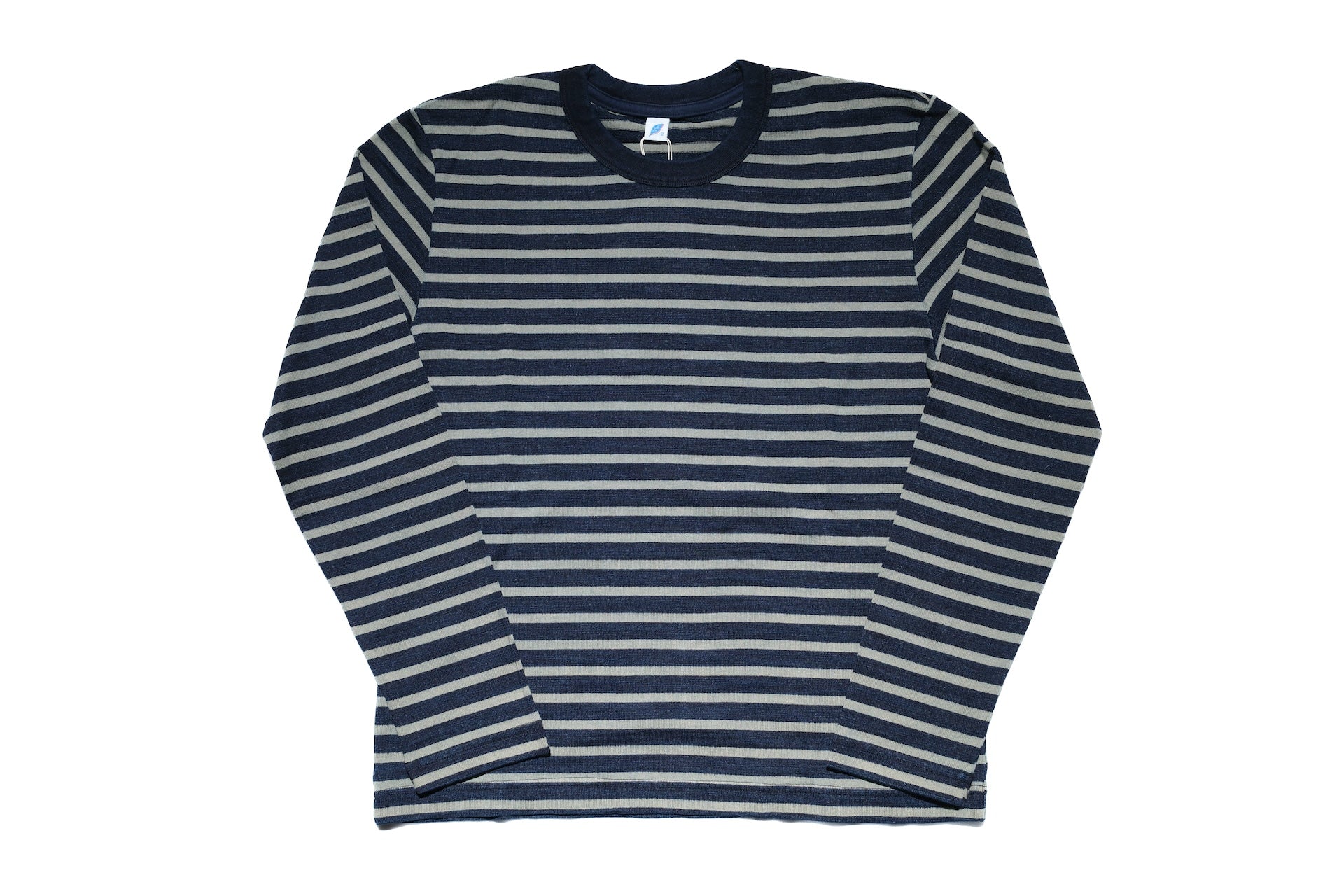 Pure Blue Japan Heavyweight "Indigo Stripes" L/S Tee (Beige)