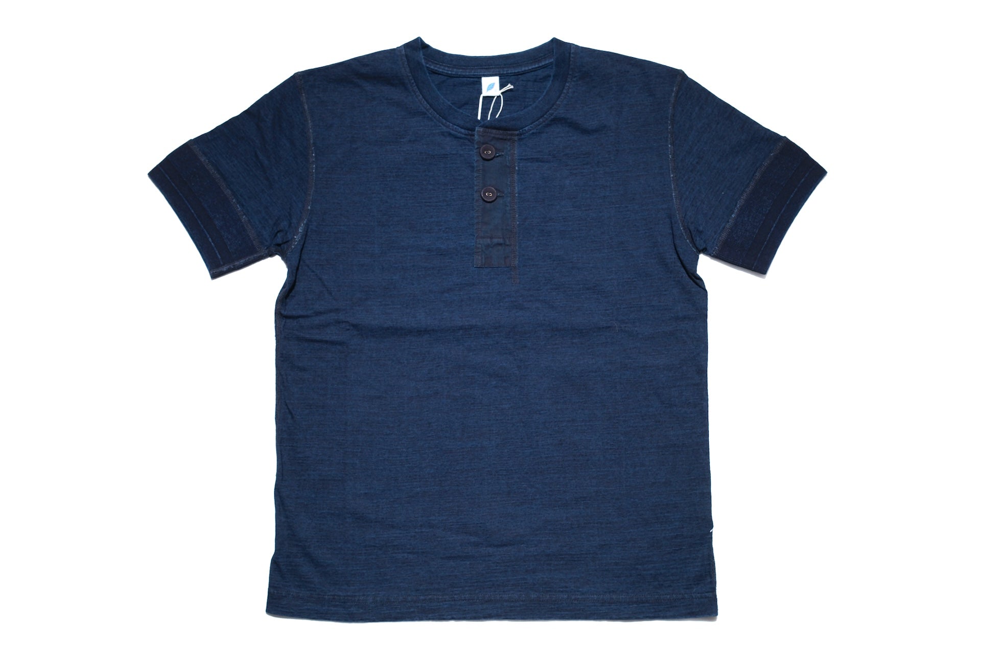 Pure Blue Japan 6.5oz "Signature" Henley Tee (Grand Indigo)
