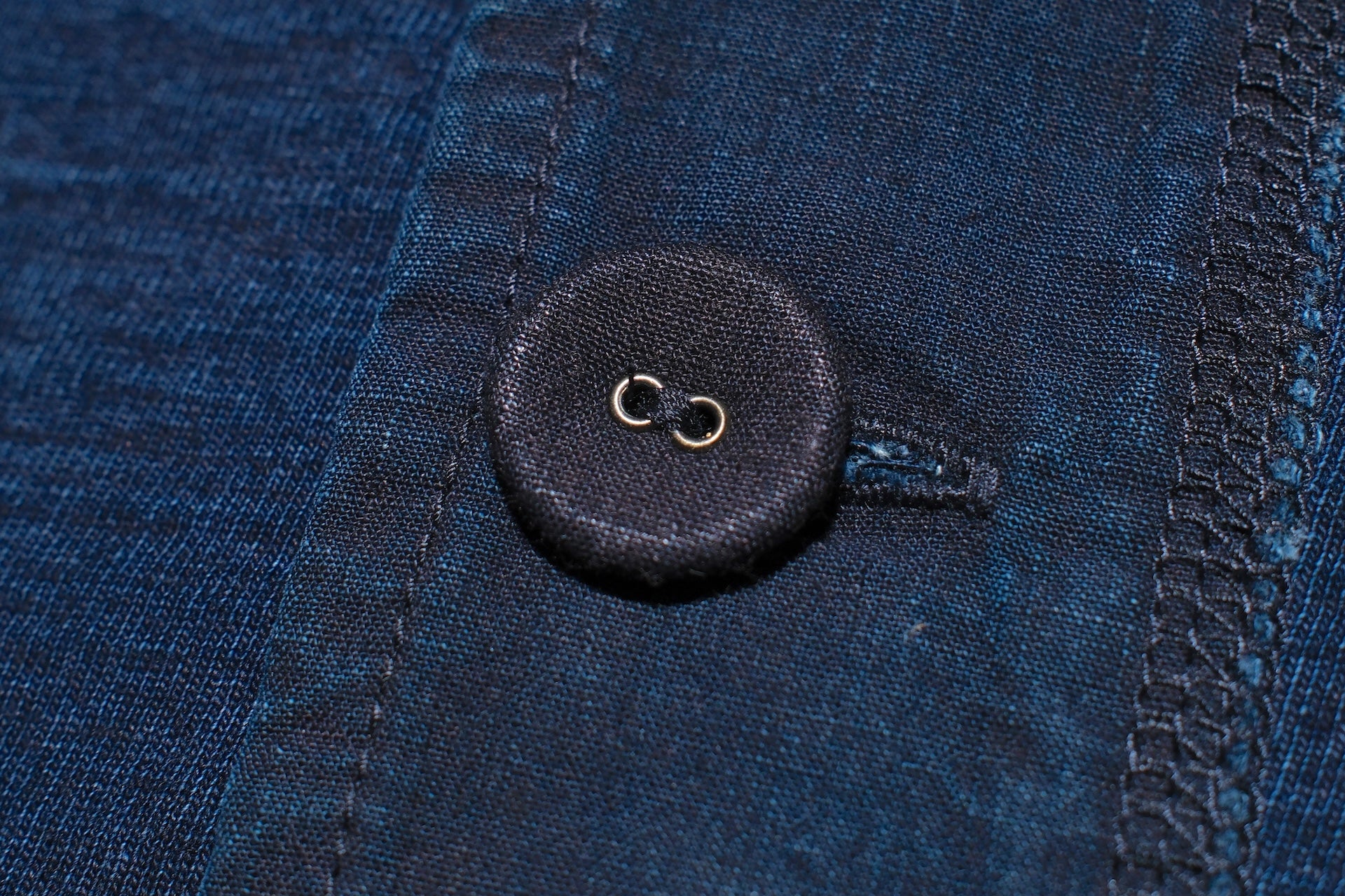 Pure Blue Japan 6.5oz "Signature" Henley Tee (Grand Indigo)