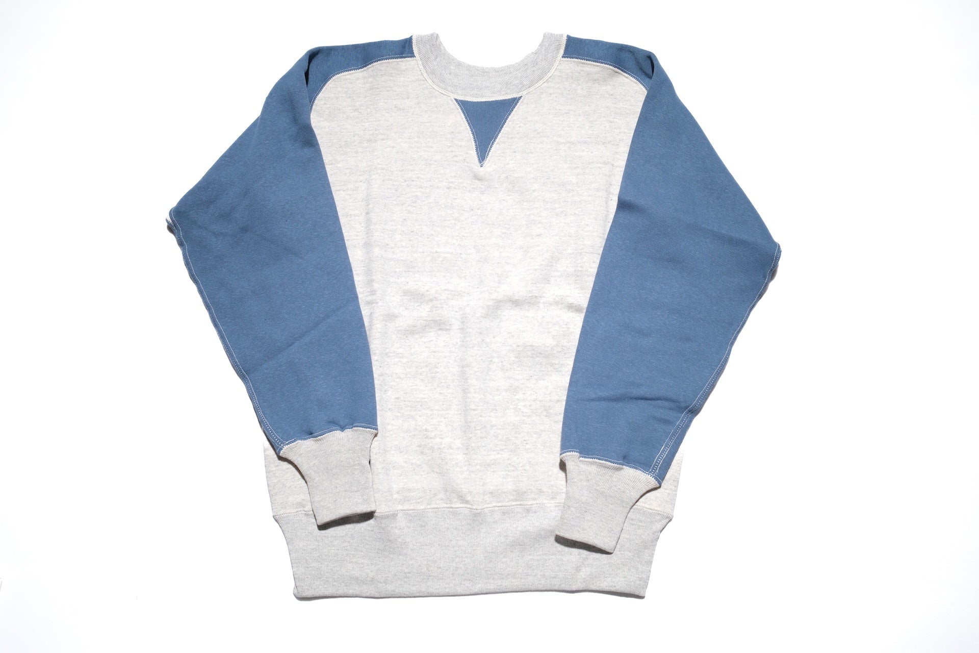 John Gluckow X Warehouse Co. 10oz Loopwheeled "Two-Toned Freedom" Sweatshirt (Oatmeal x Navy)
